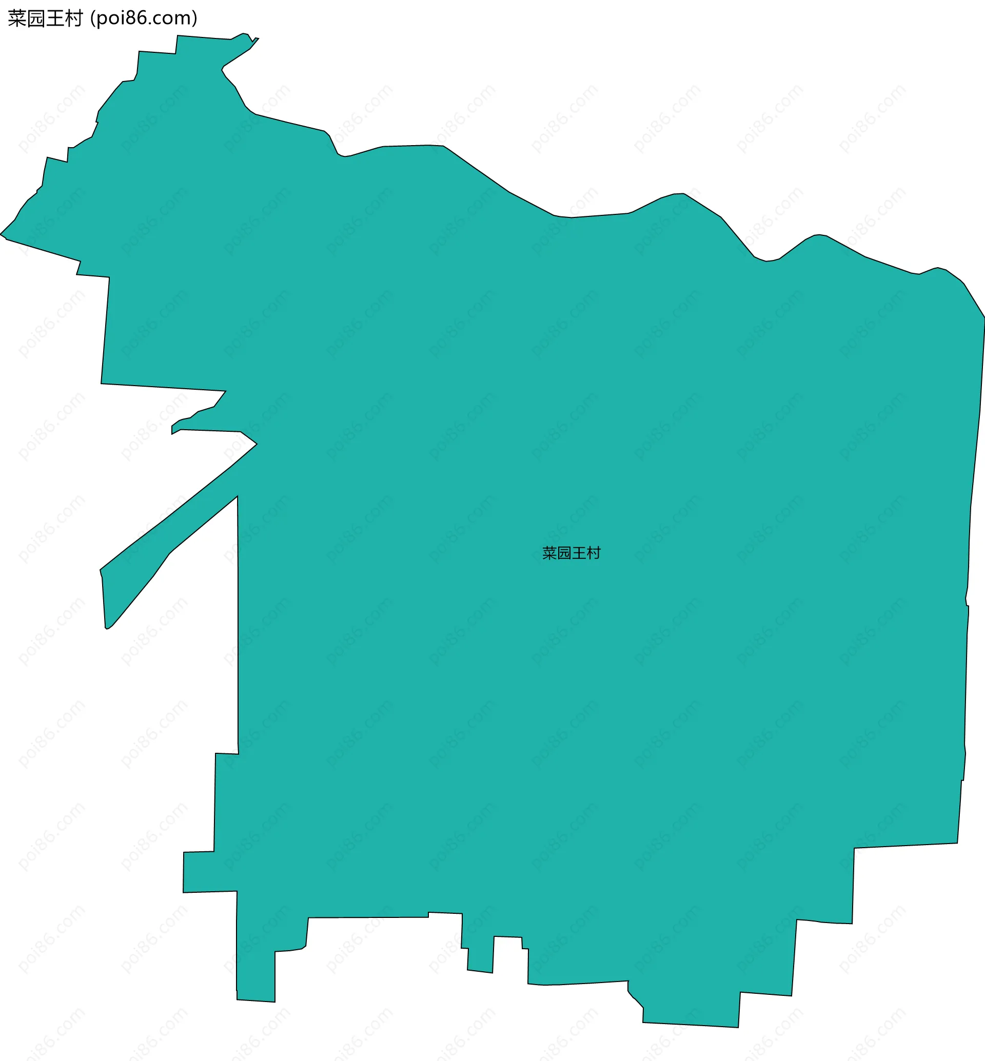 菜园王村边界地图