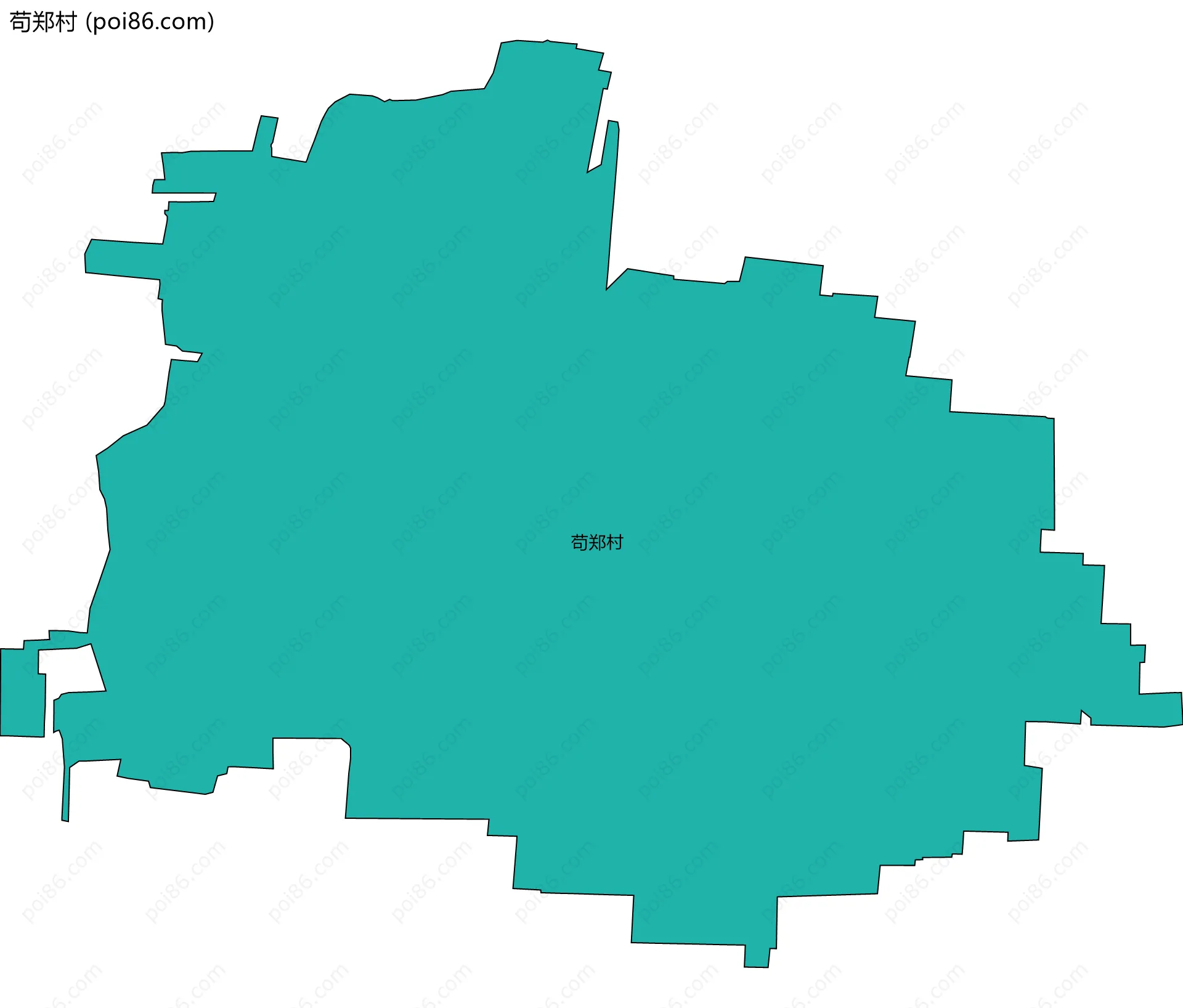 苟郑村边界地图