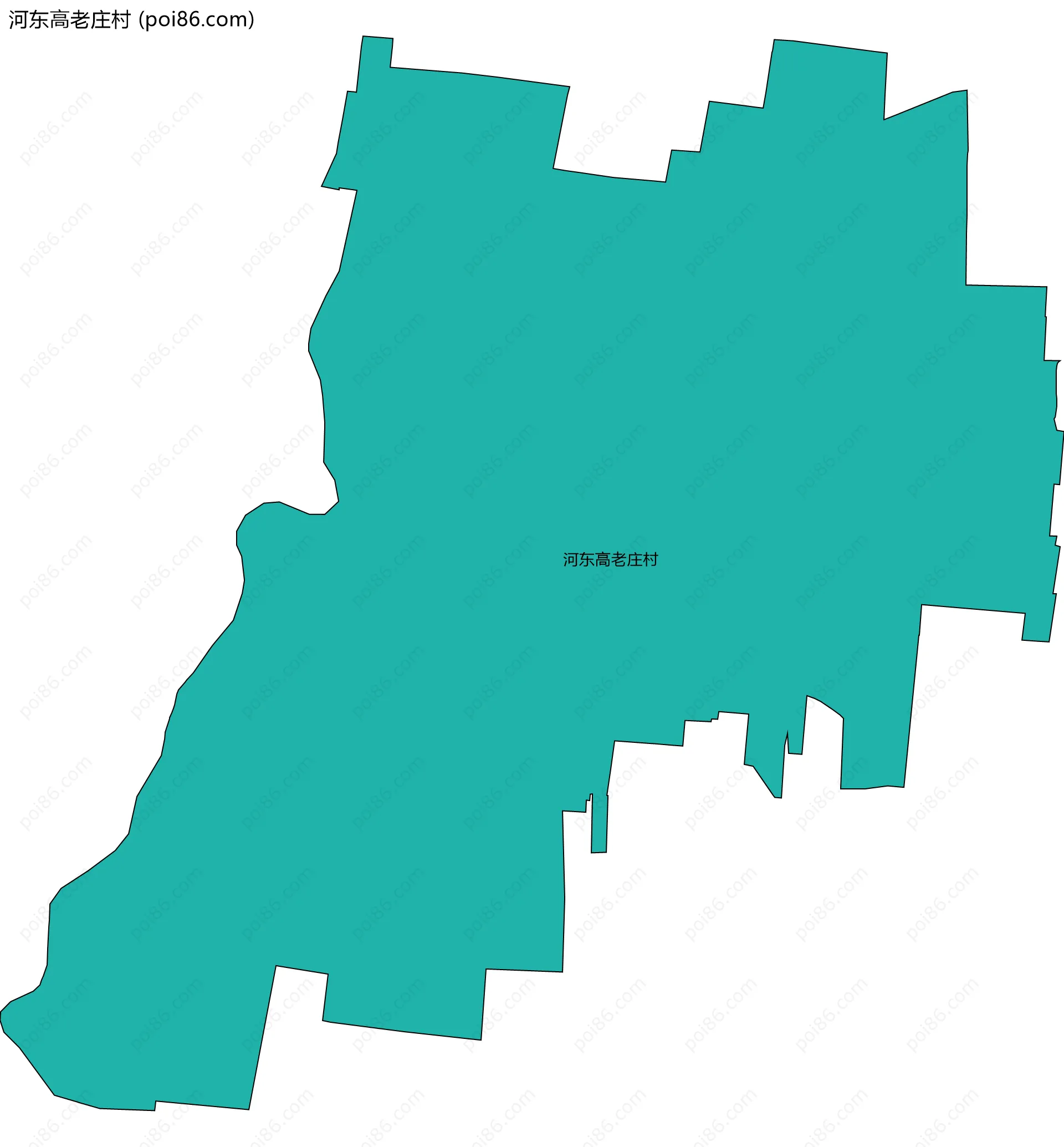 河东高老庄村边界地图