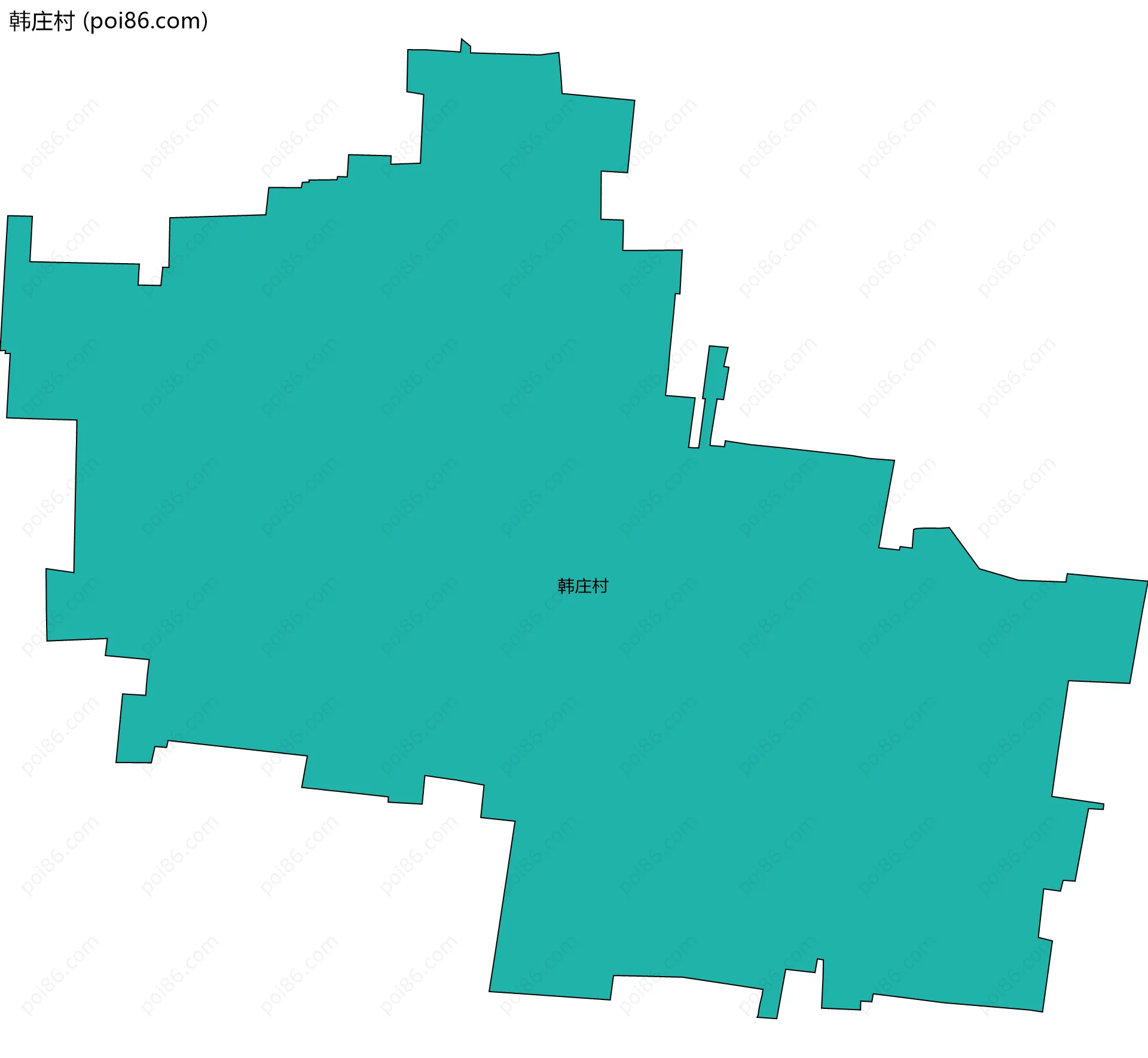 韩庄村边界地图