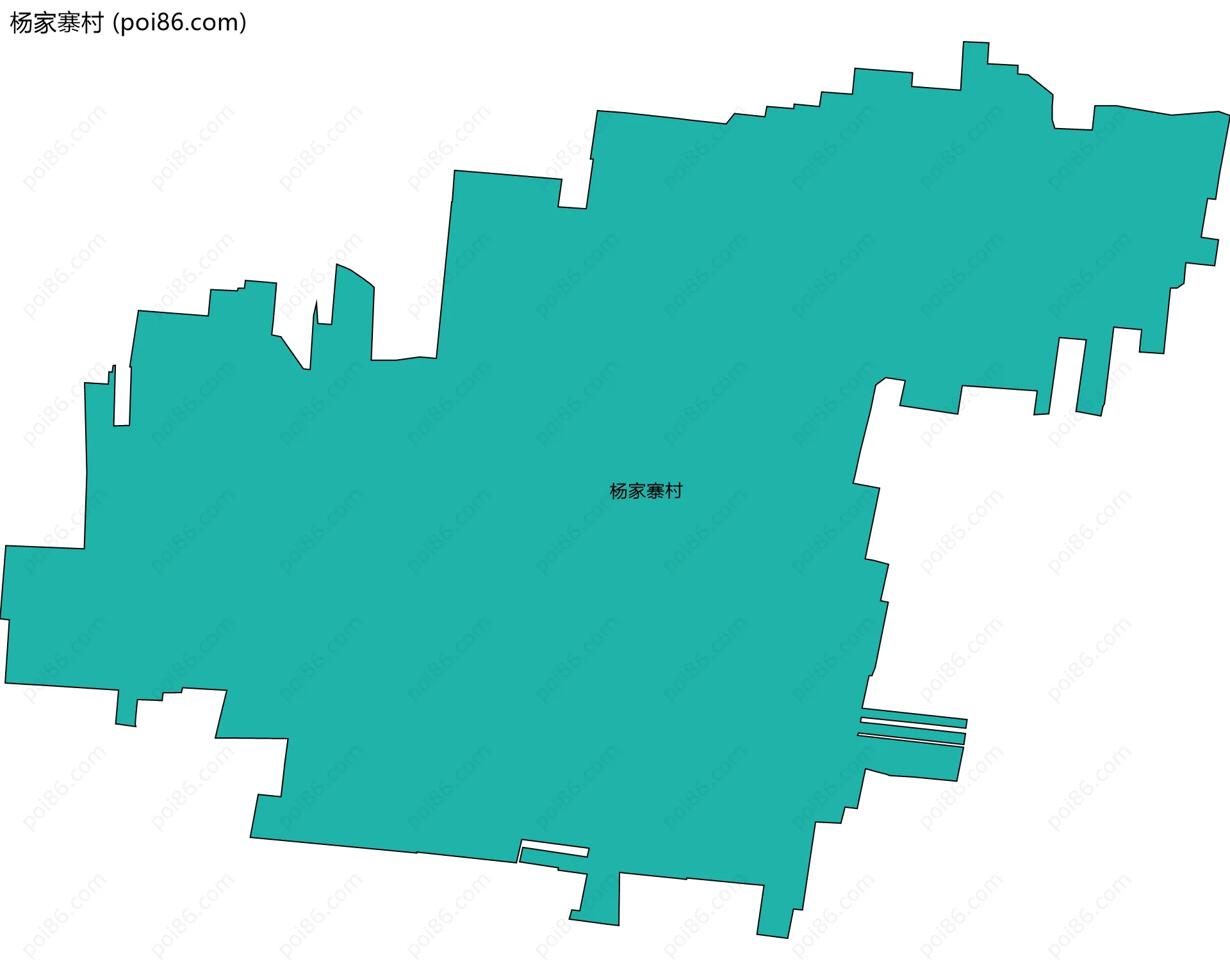 杨家寨村边界地图