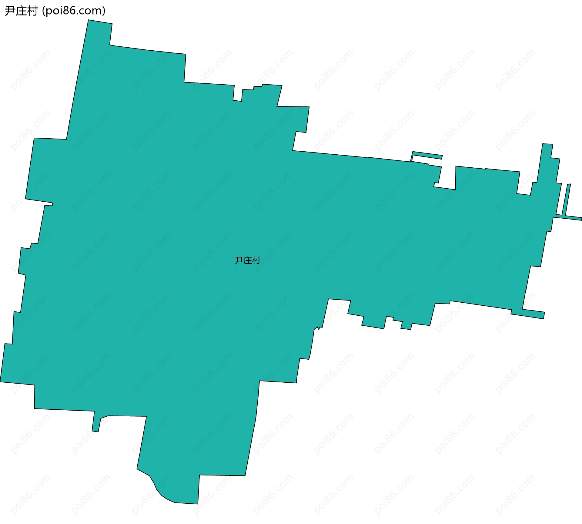 尹庄村边界地图
