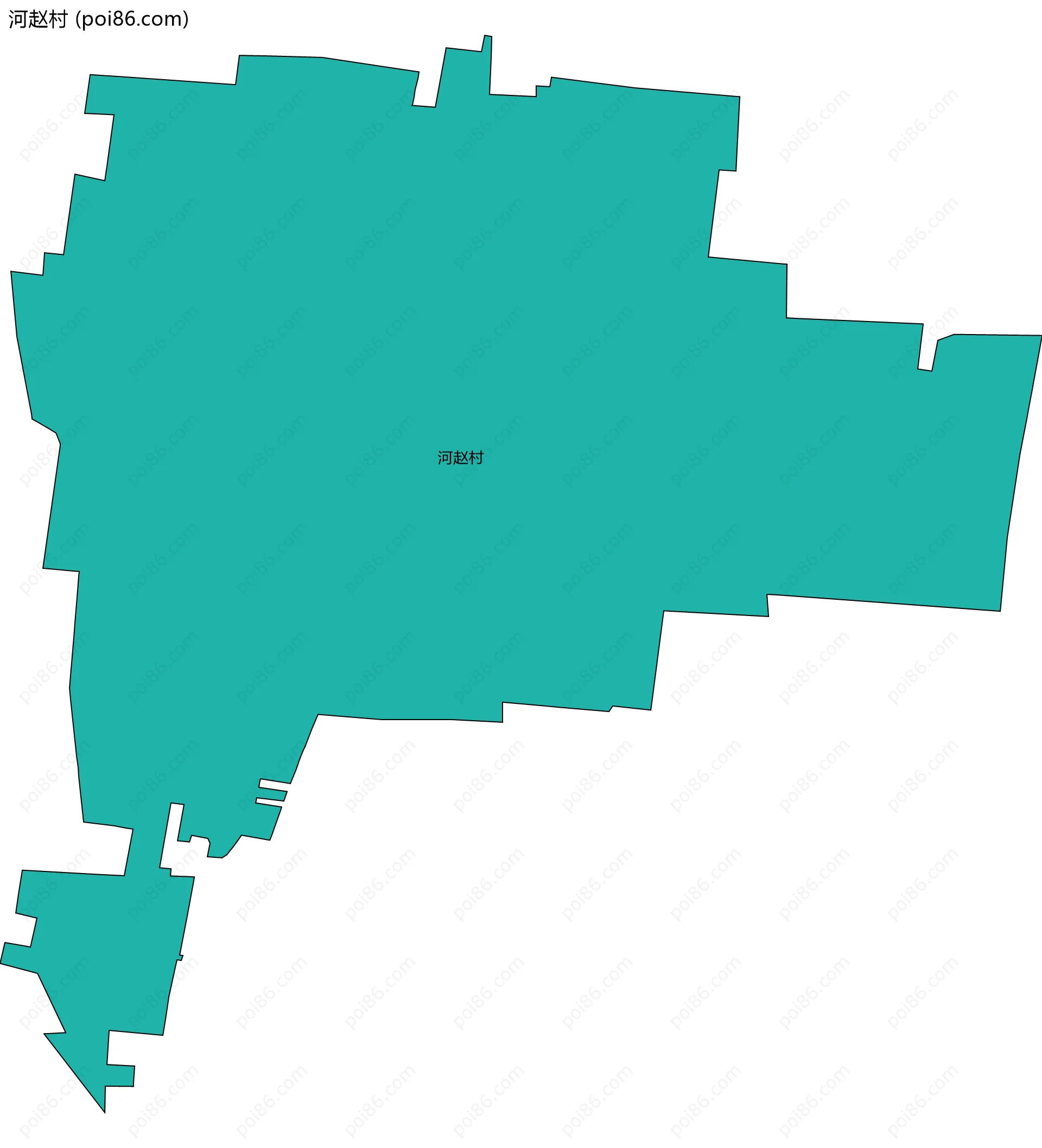 河赵村边界地图