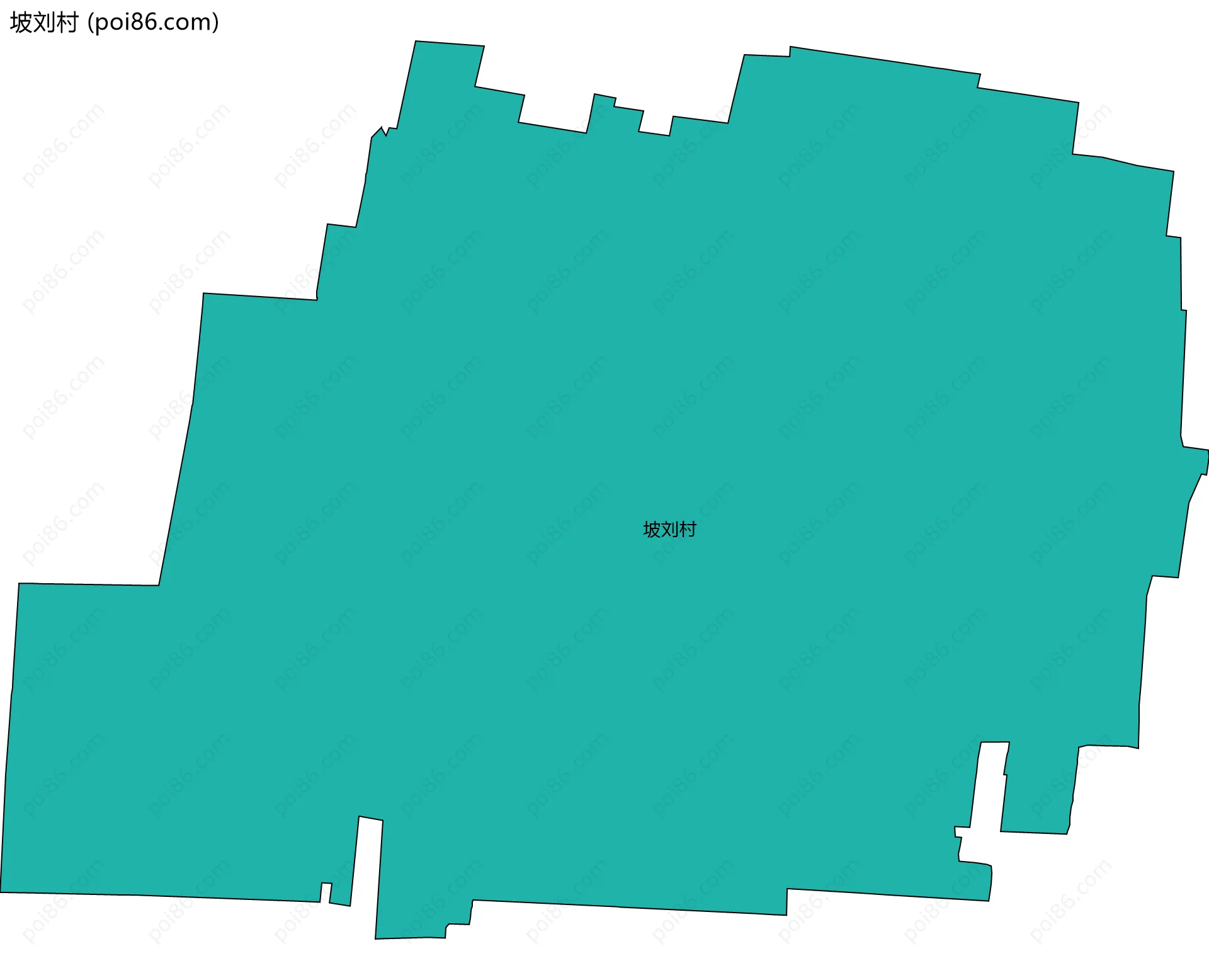 坡刘村边界地图