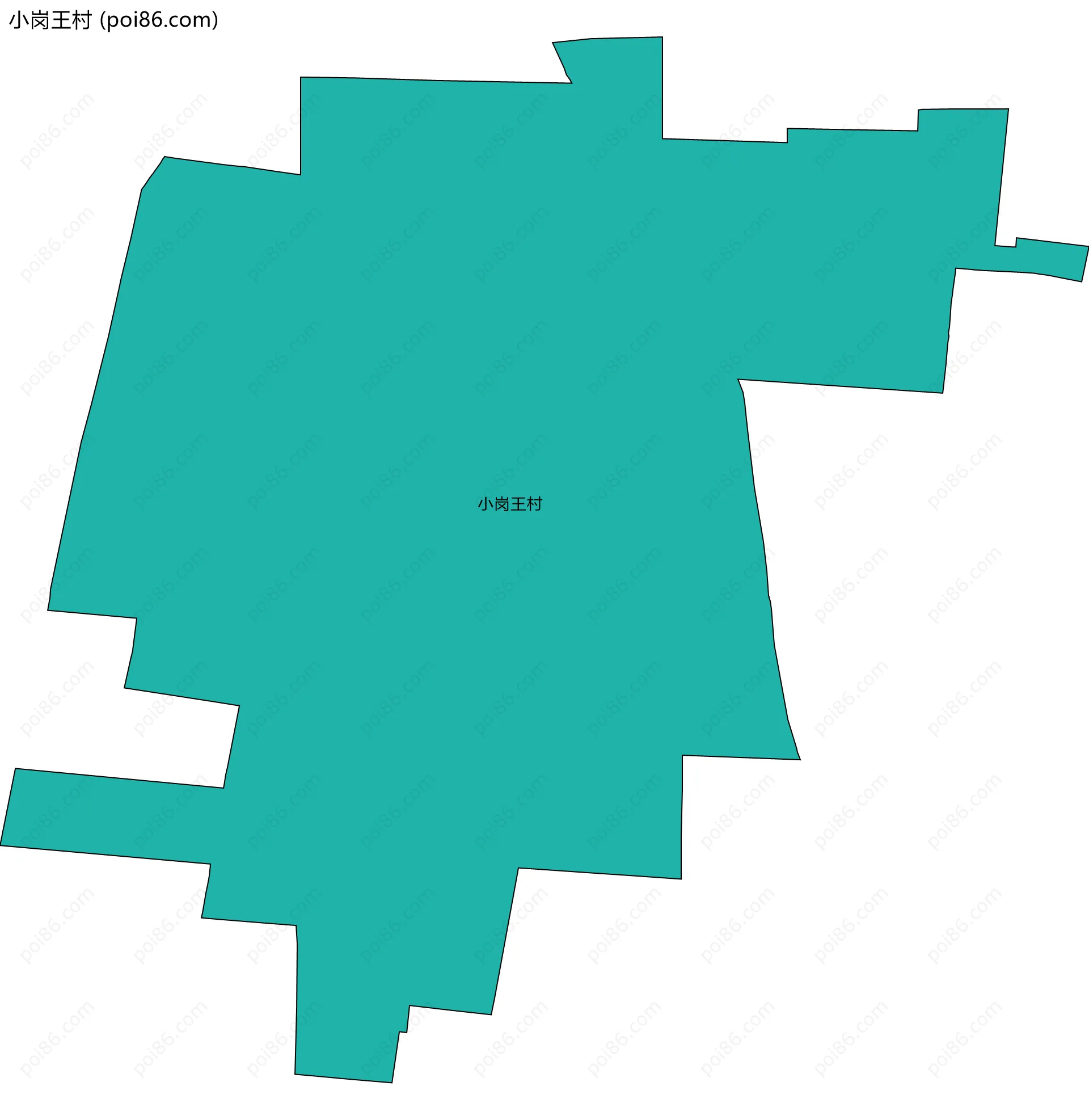 小岗王村边界地图