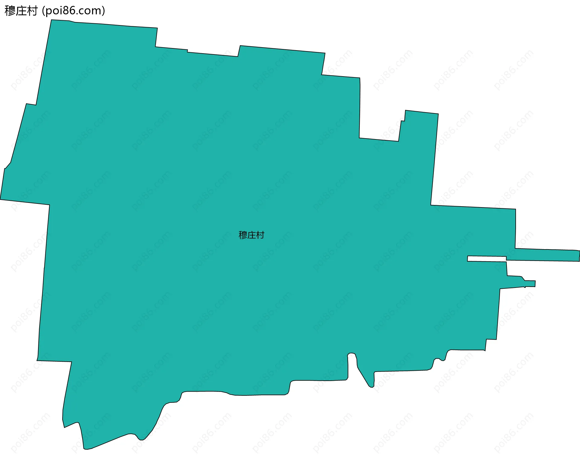 穆庄村边界地图