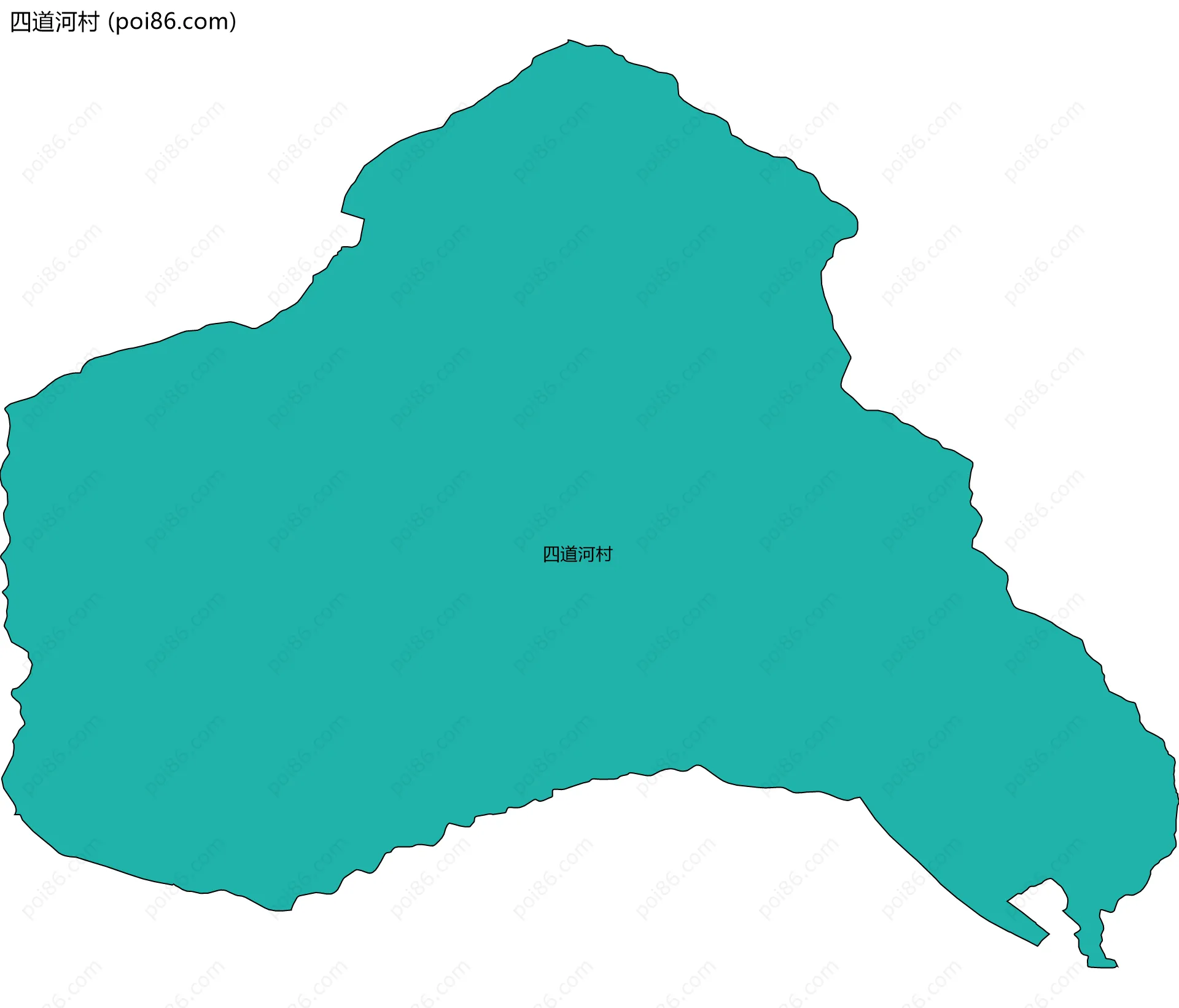 四道河村边界地图