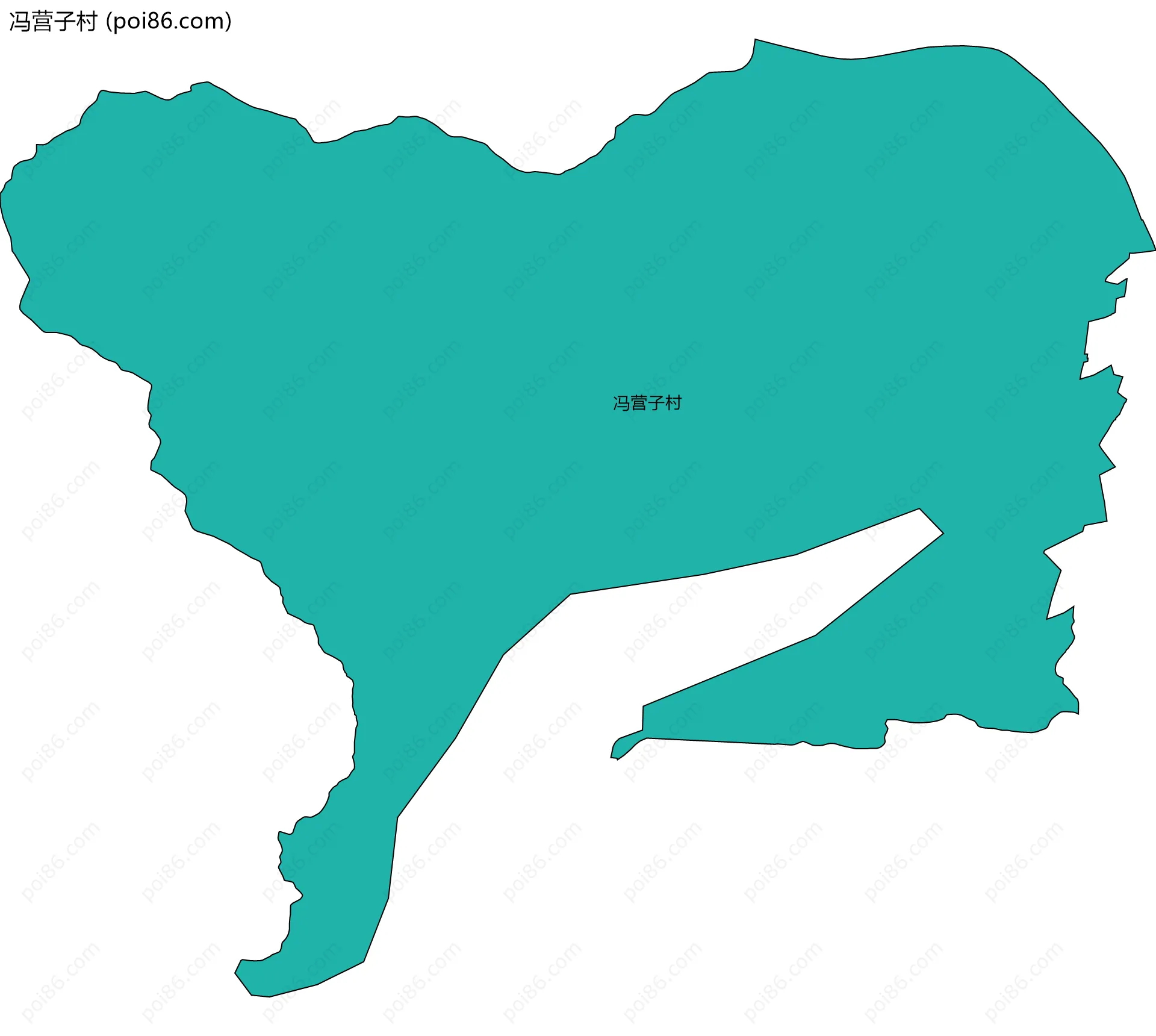 冯营子村边界地图