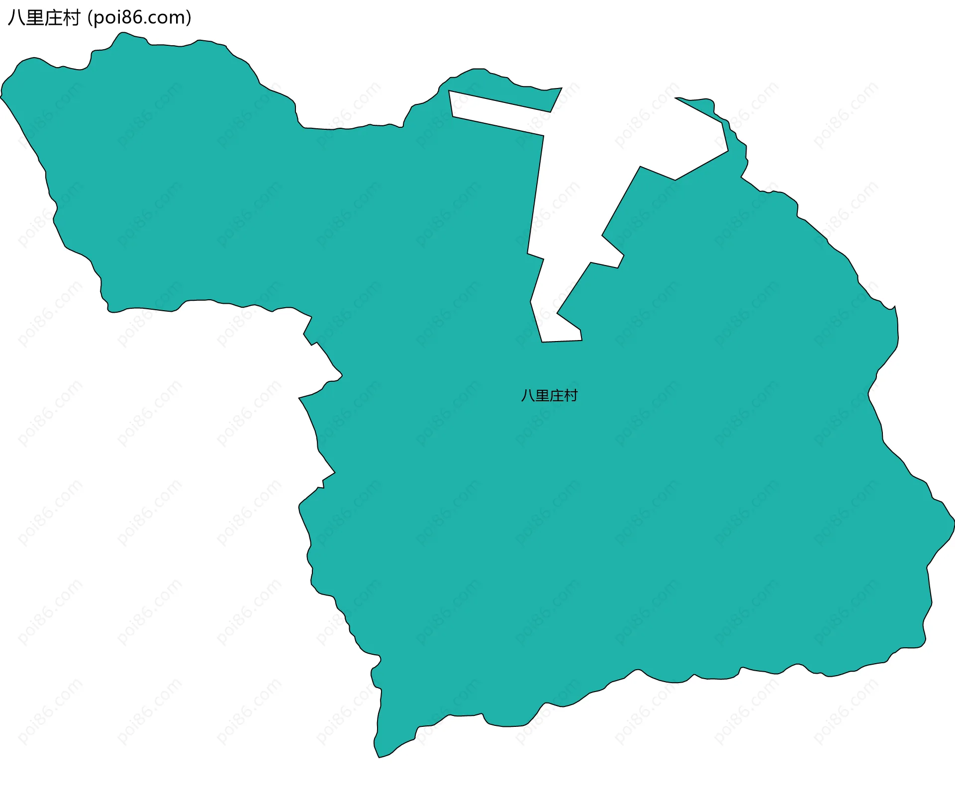 八里庄村边界地图