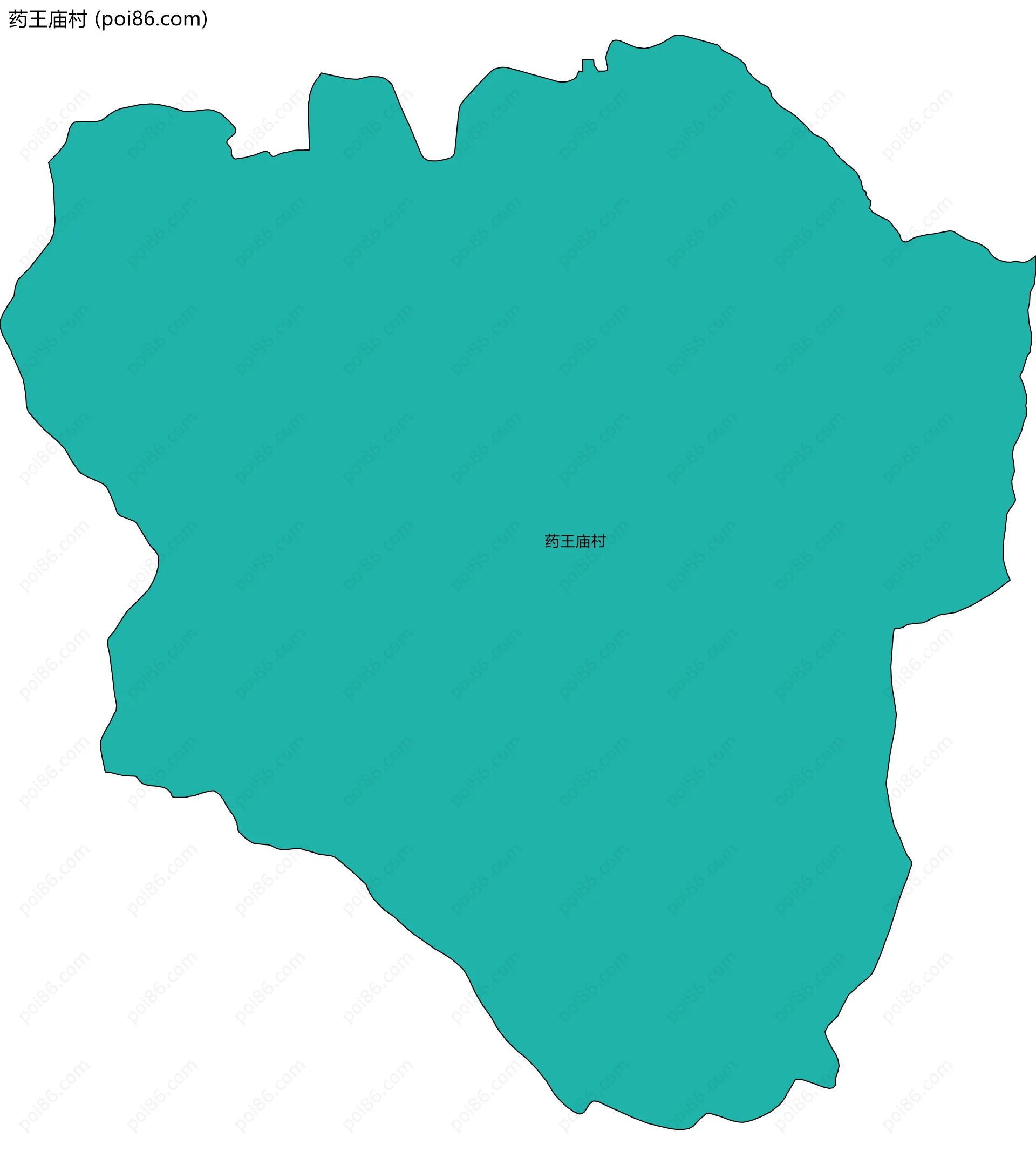药王庙村边界地图