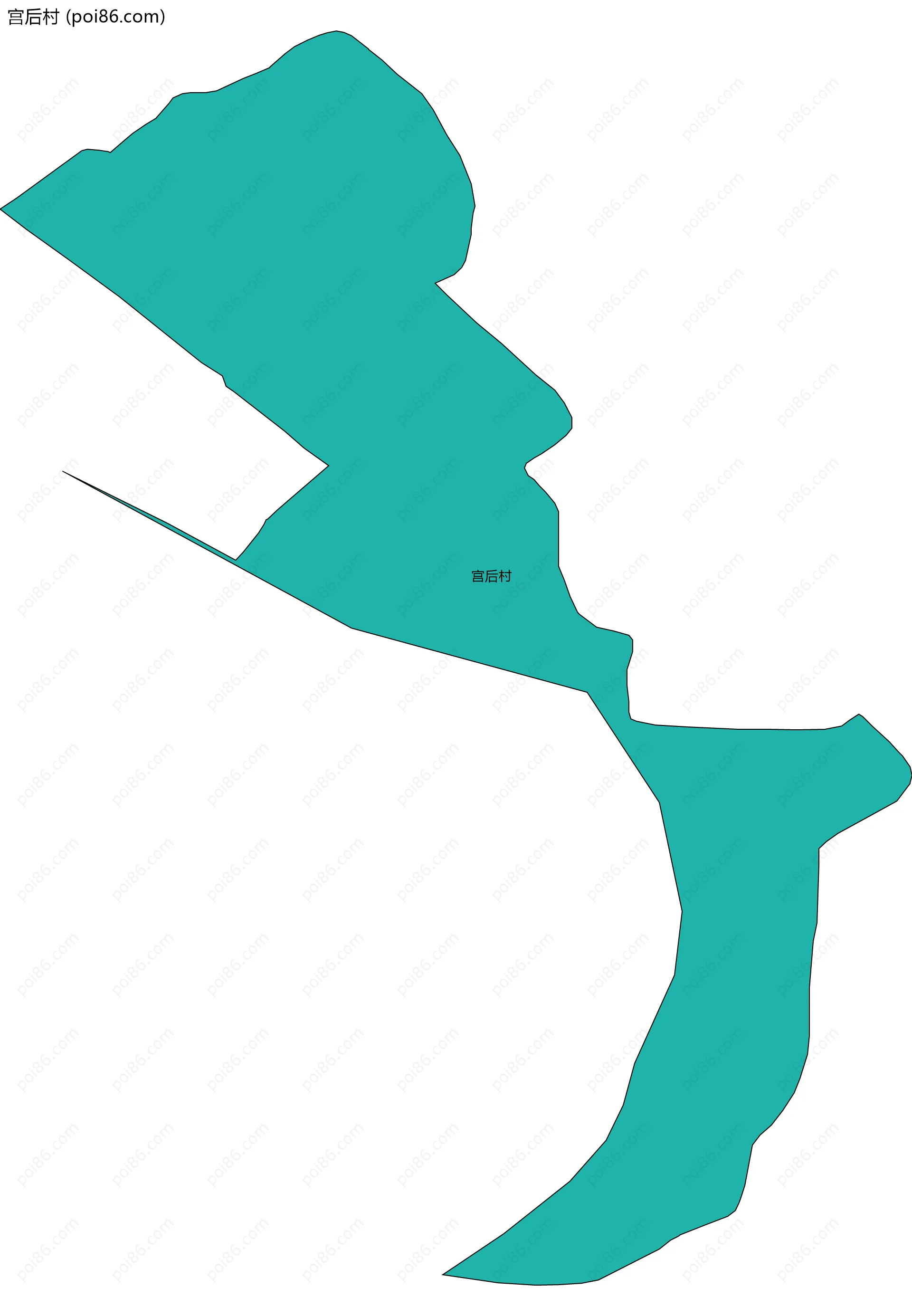 宫后村边界地图