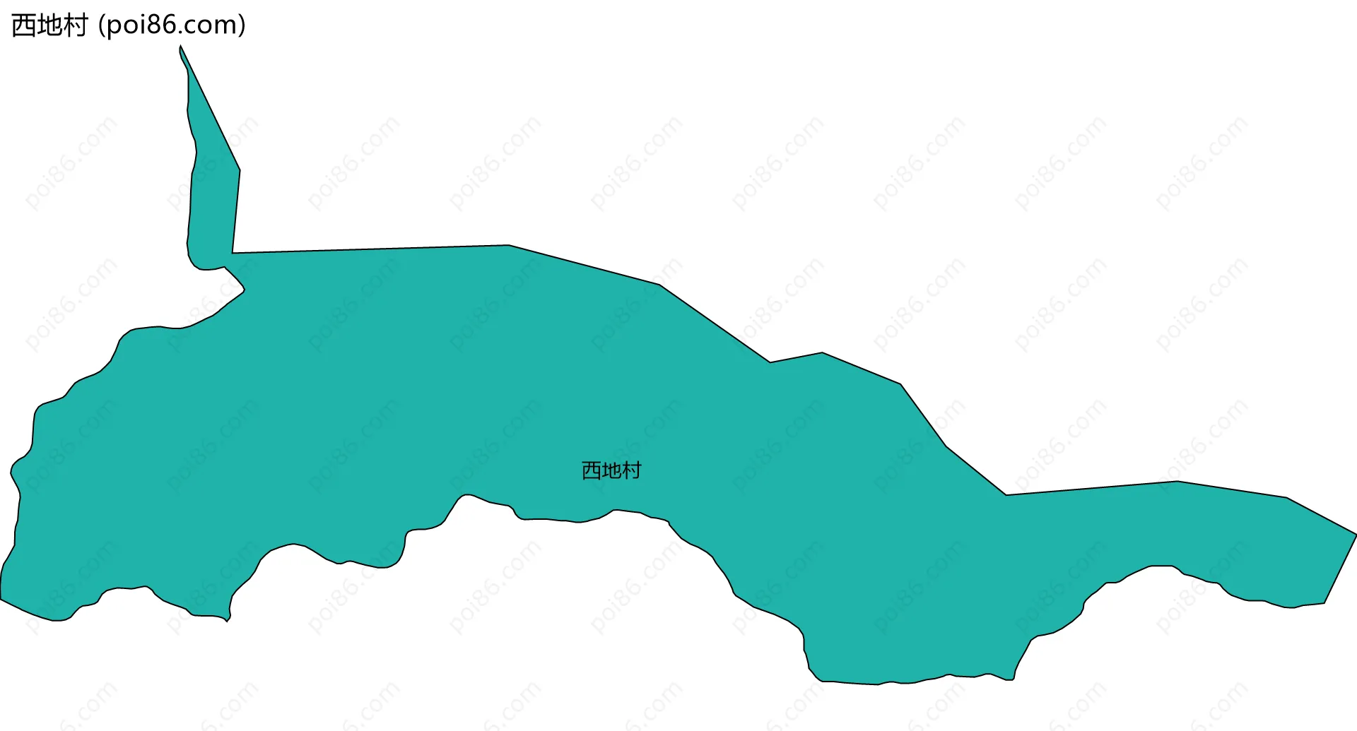 西地村边界地图
