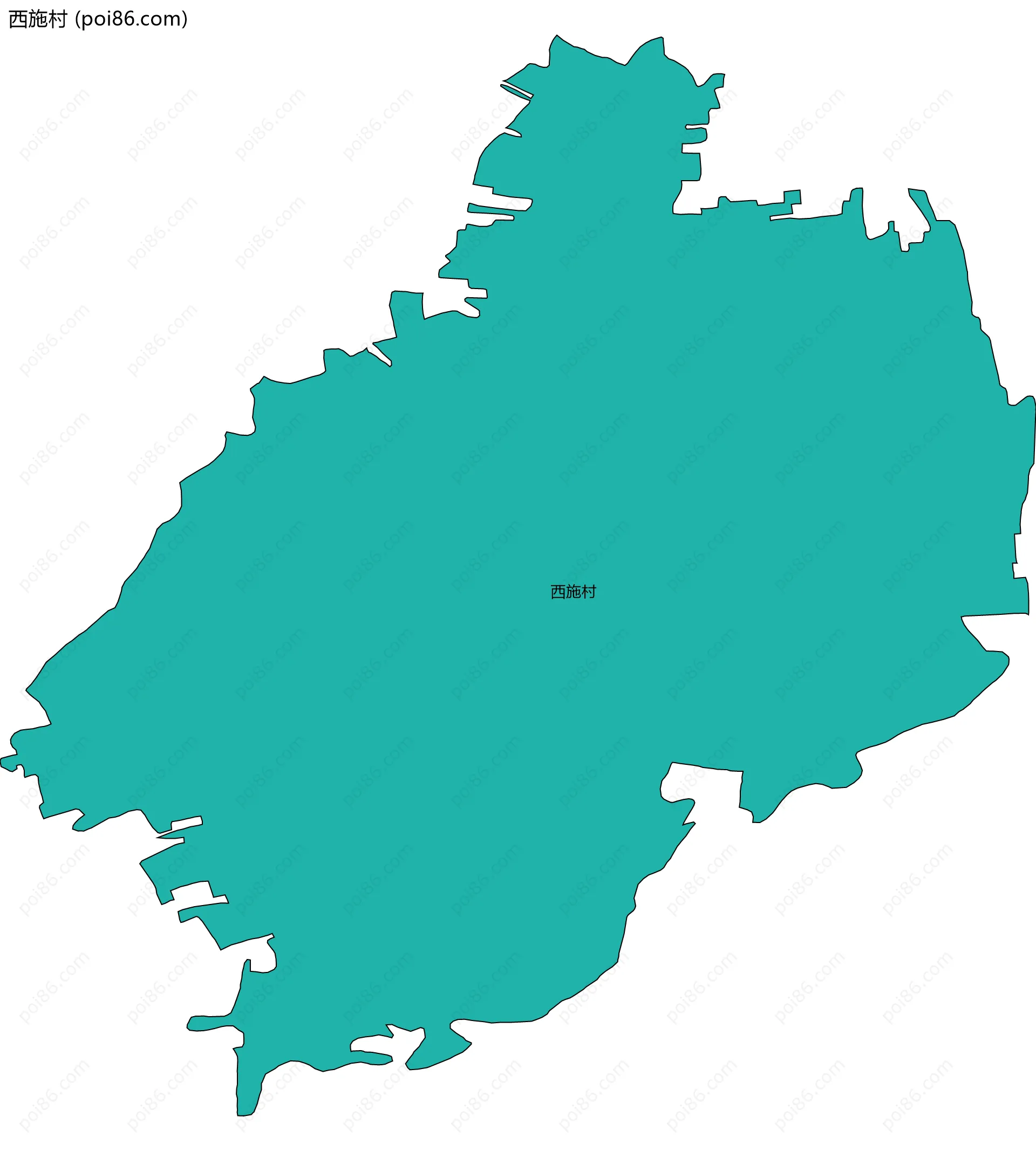 西施村边界地图