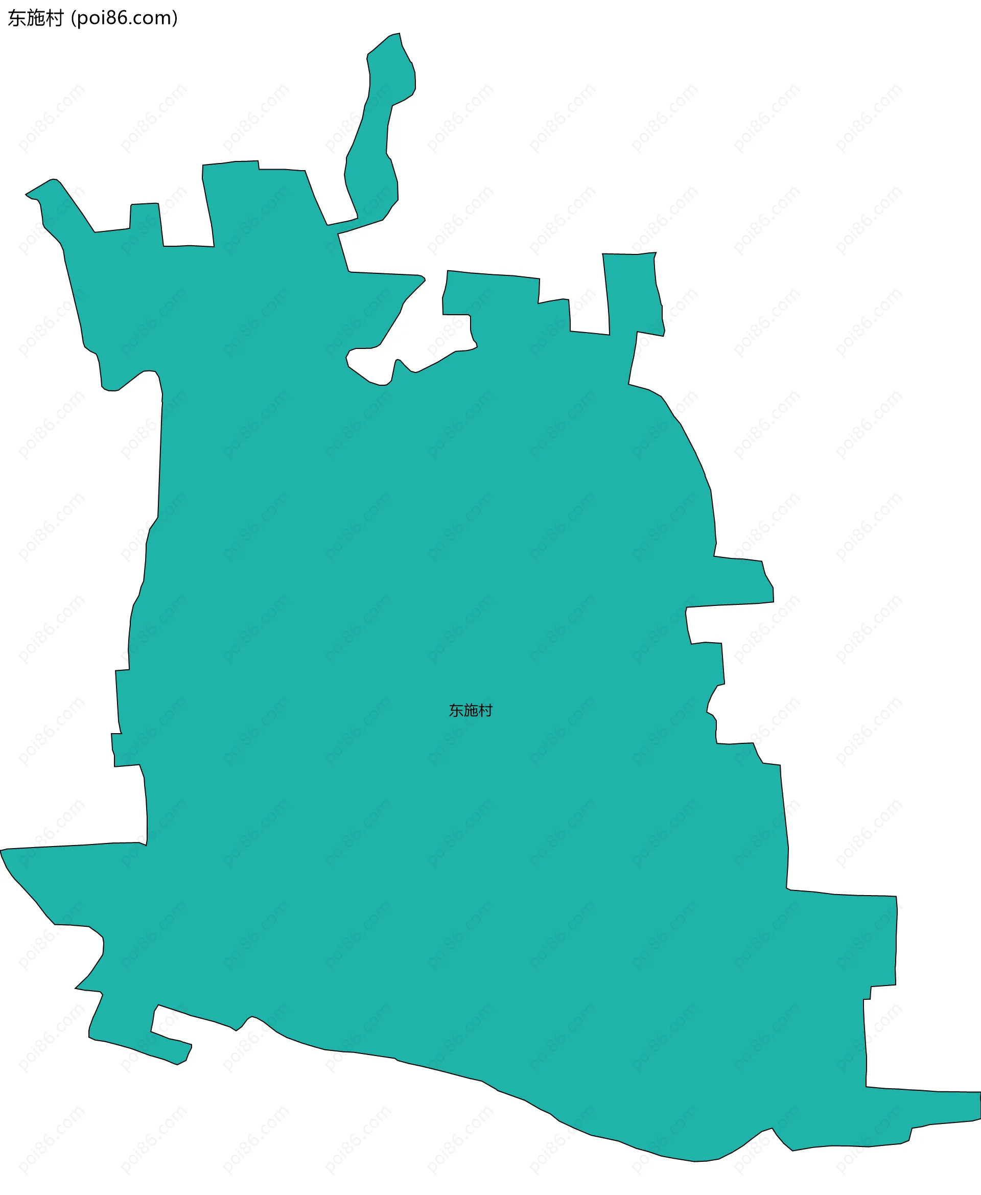 东施村边界地图