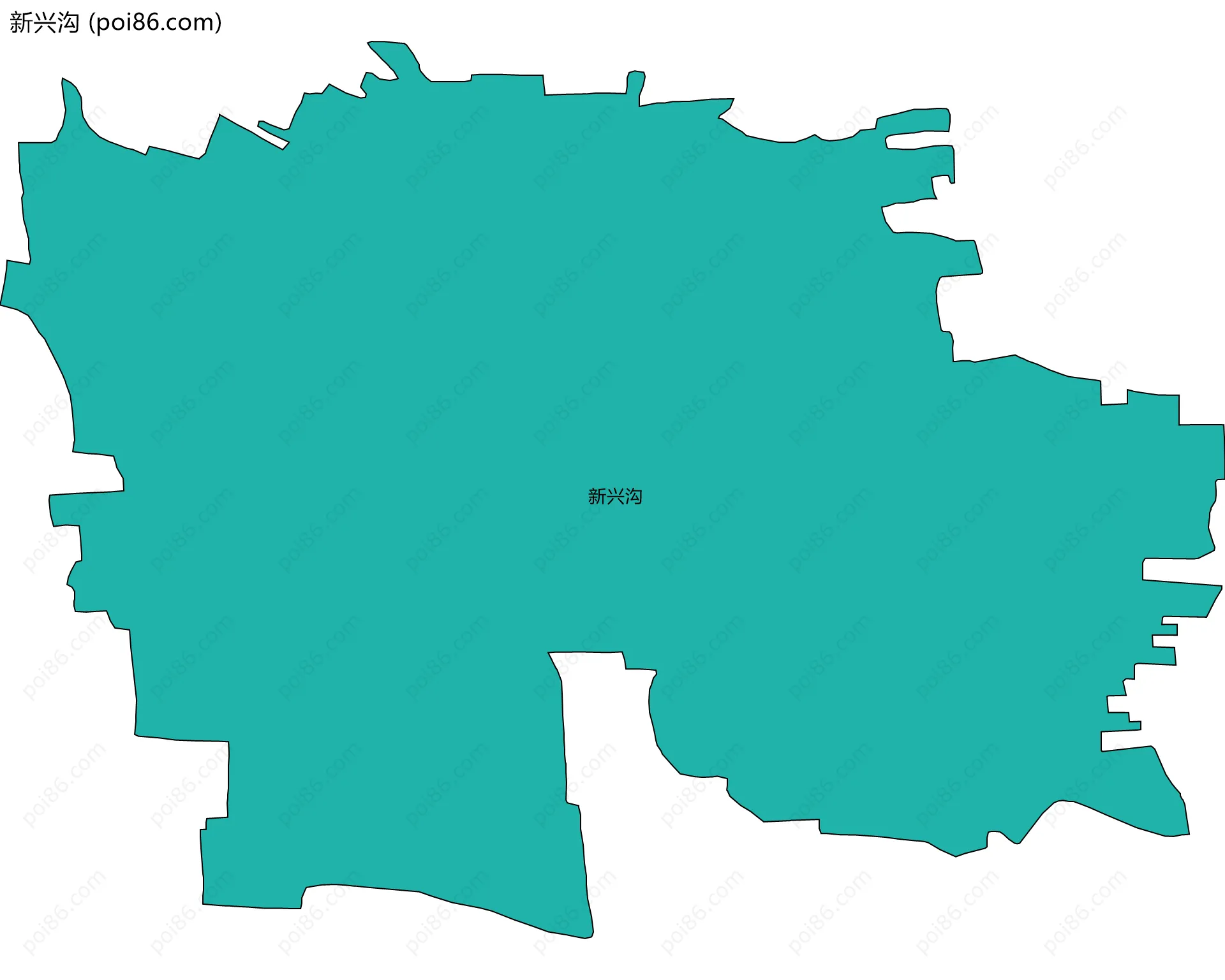 新兴沟边界地图