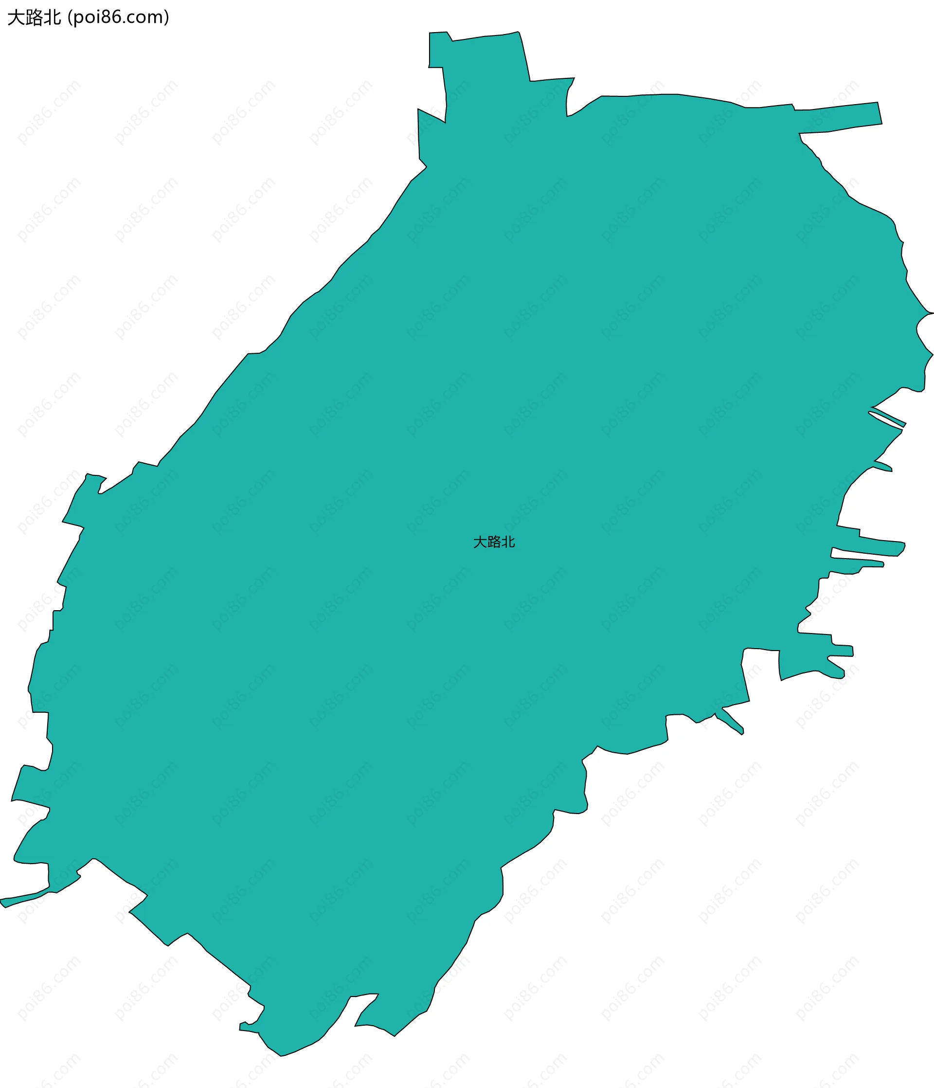 大路北边界地图