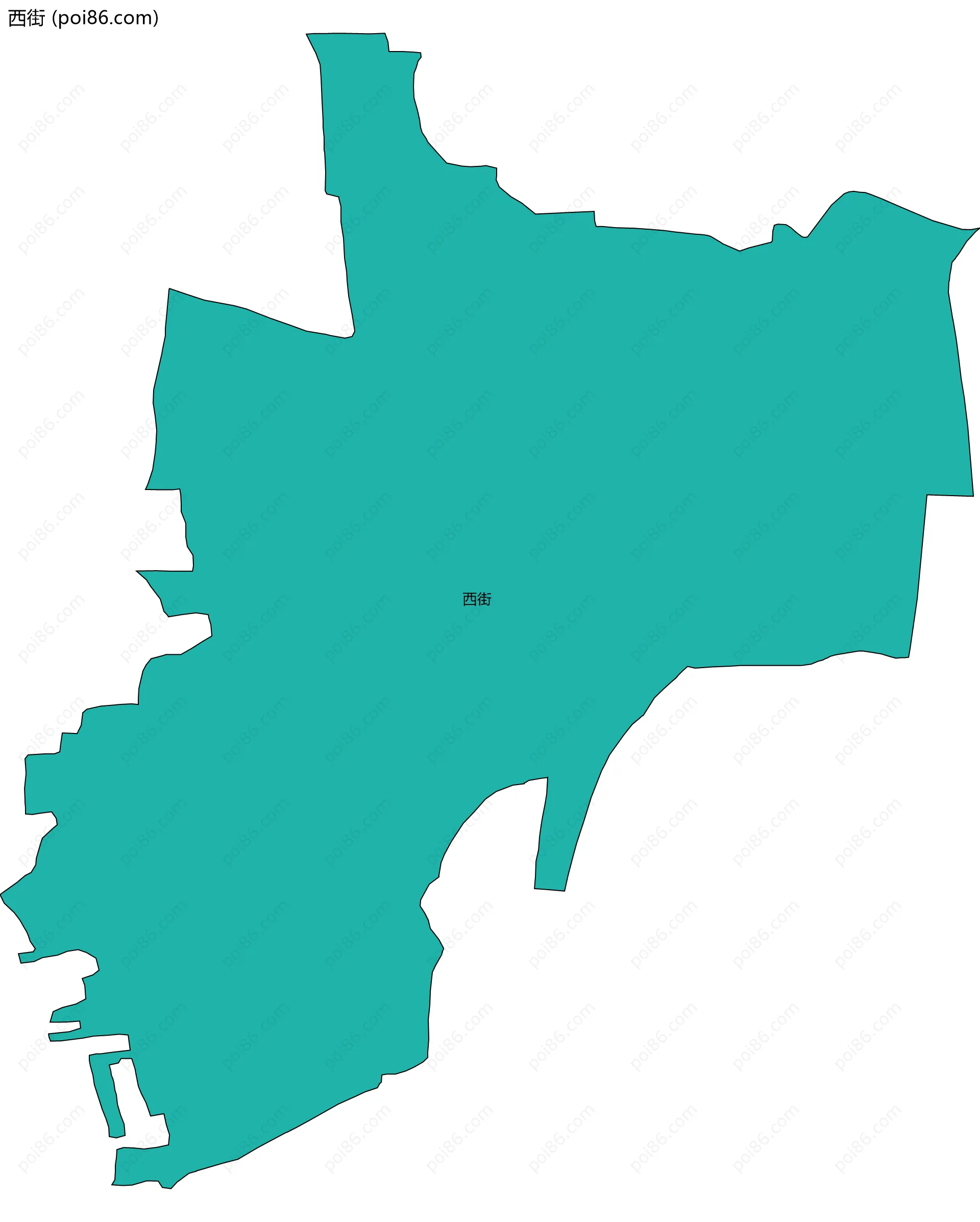 西街边界地图
