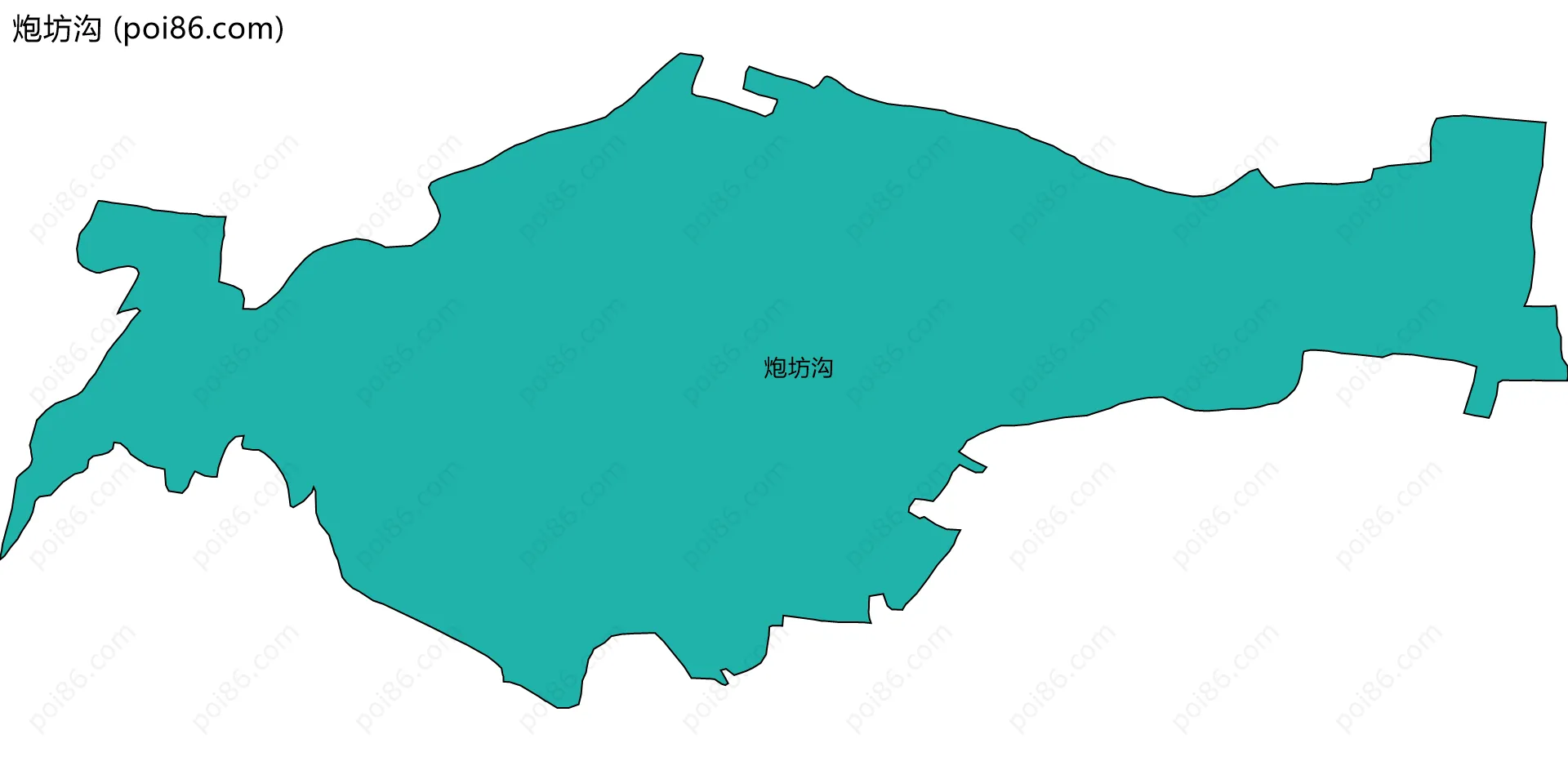 炮坊沟边界地图