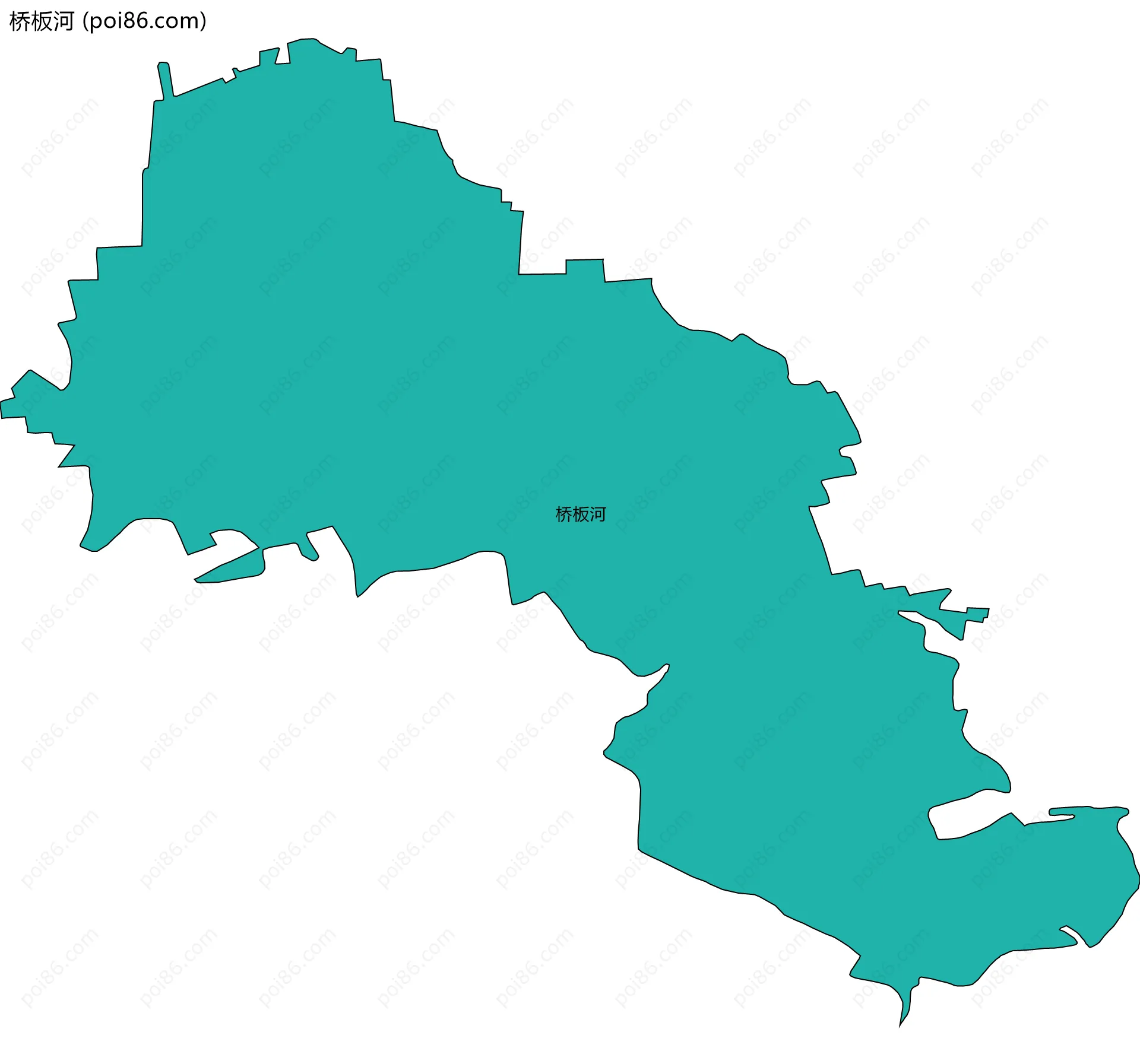 桥板河边界地图