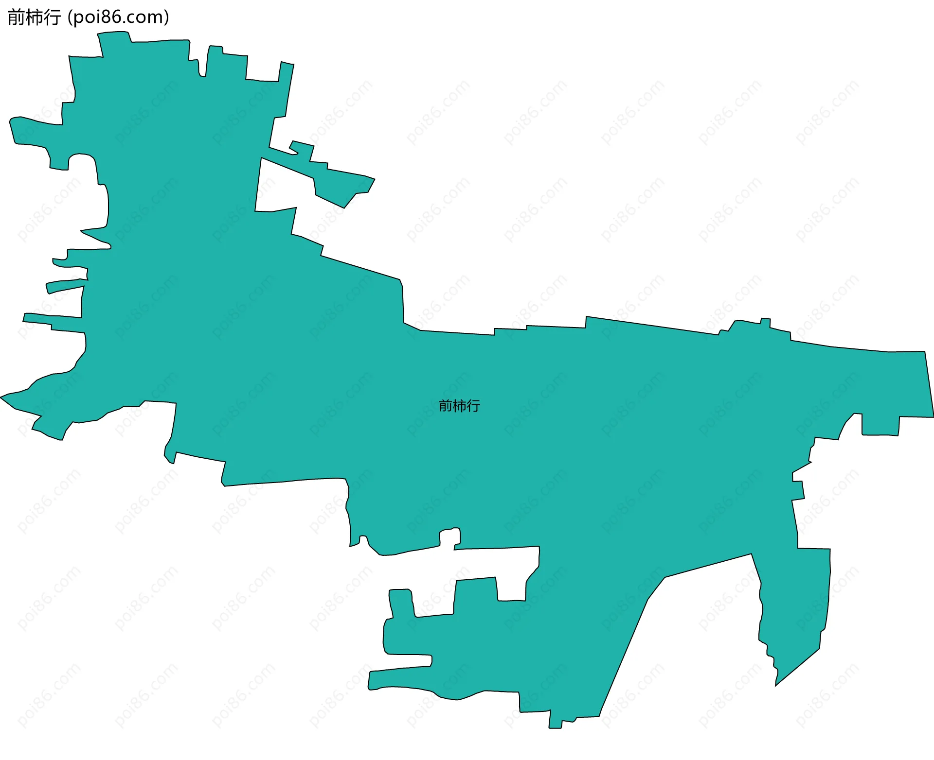 前柿行边界地图