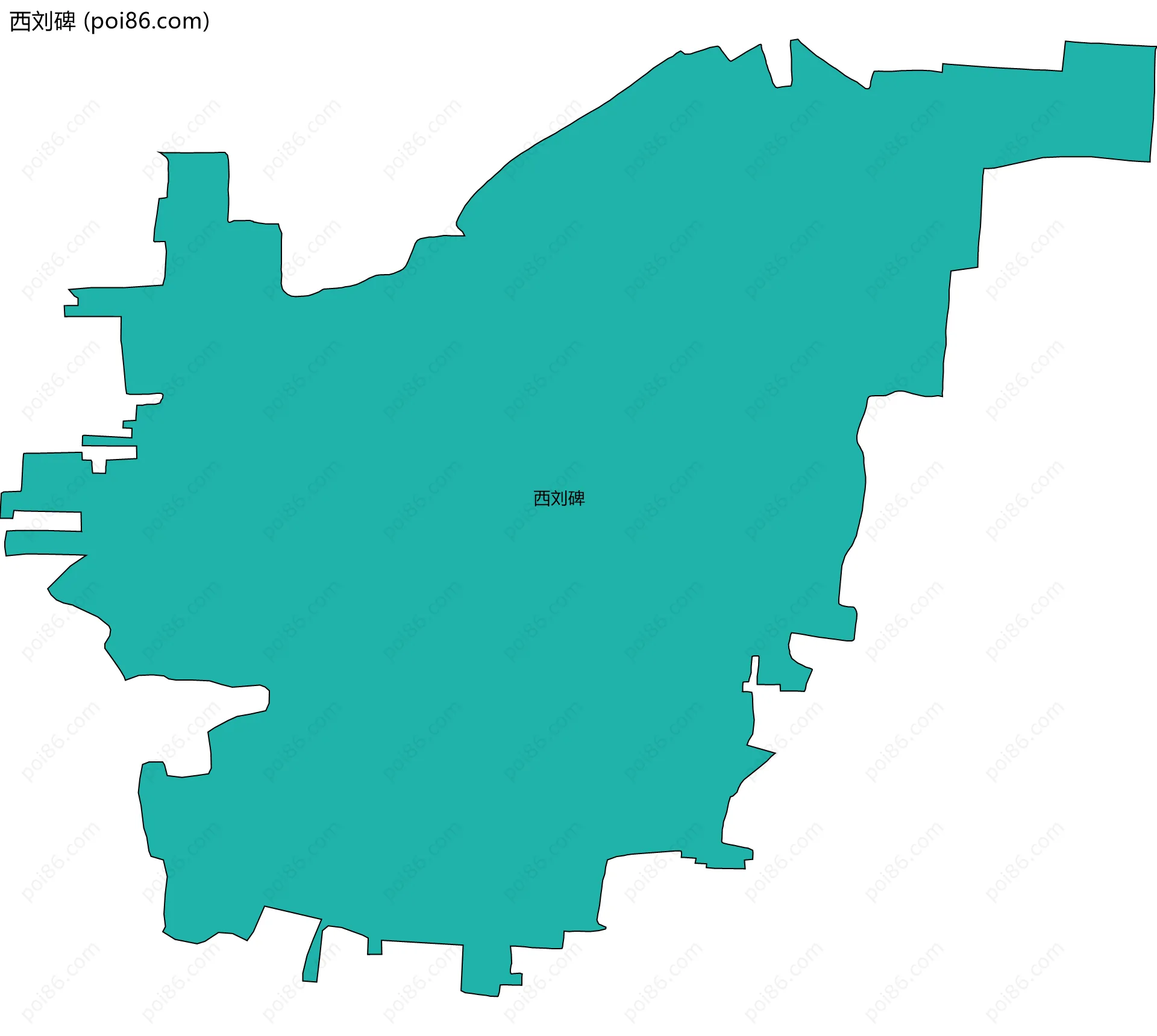 西刘碑边界地图