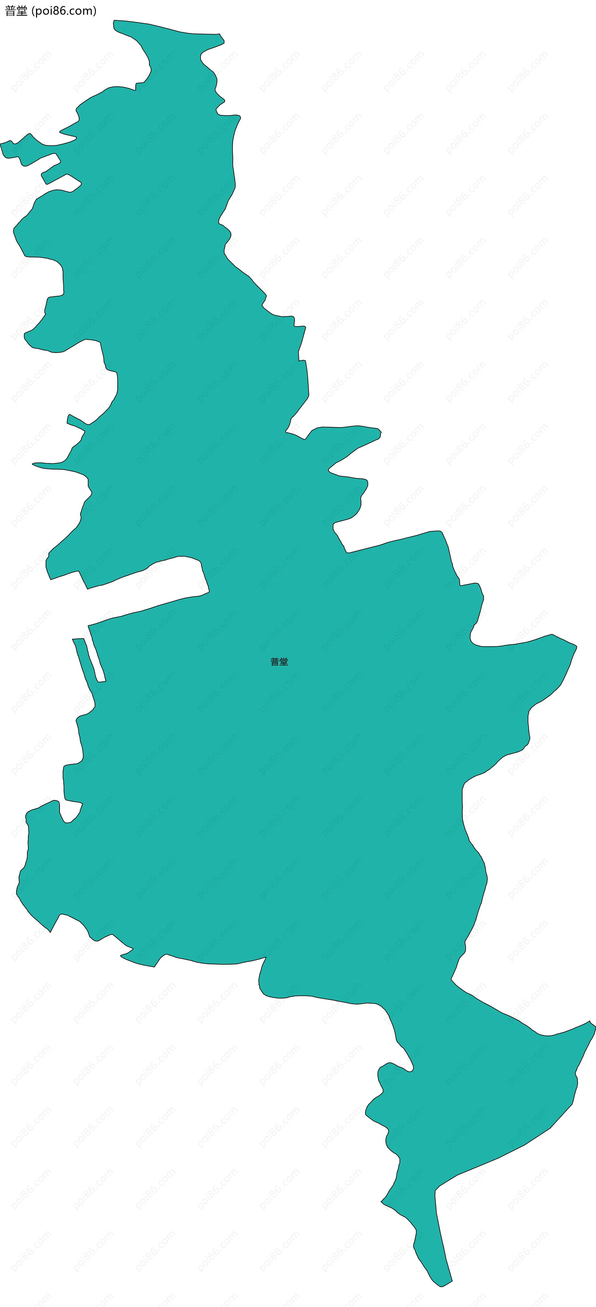普堂边界地图