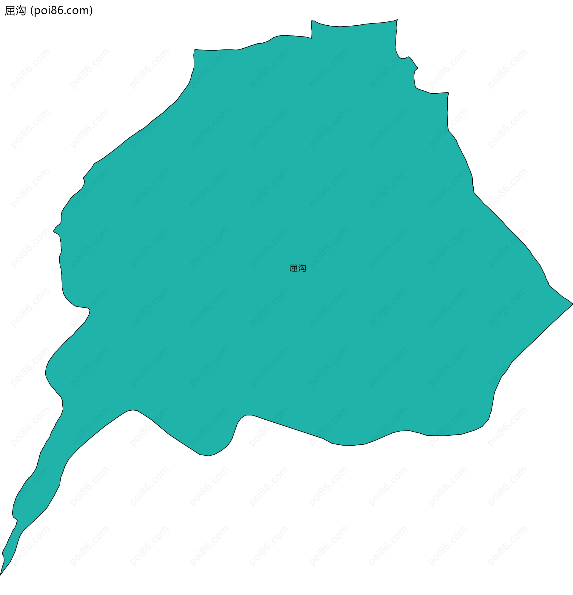 屈沟边界地图