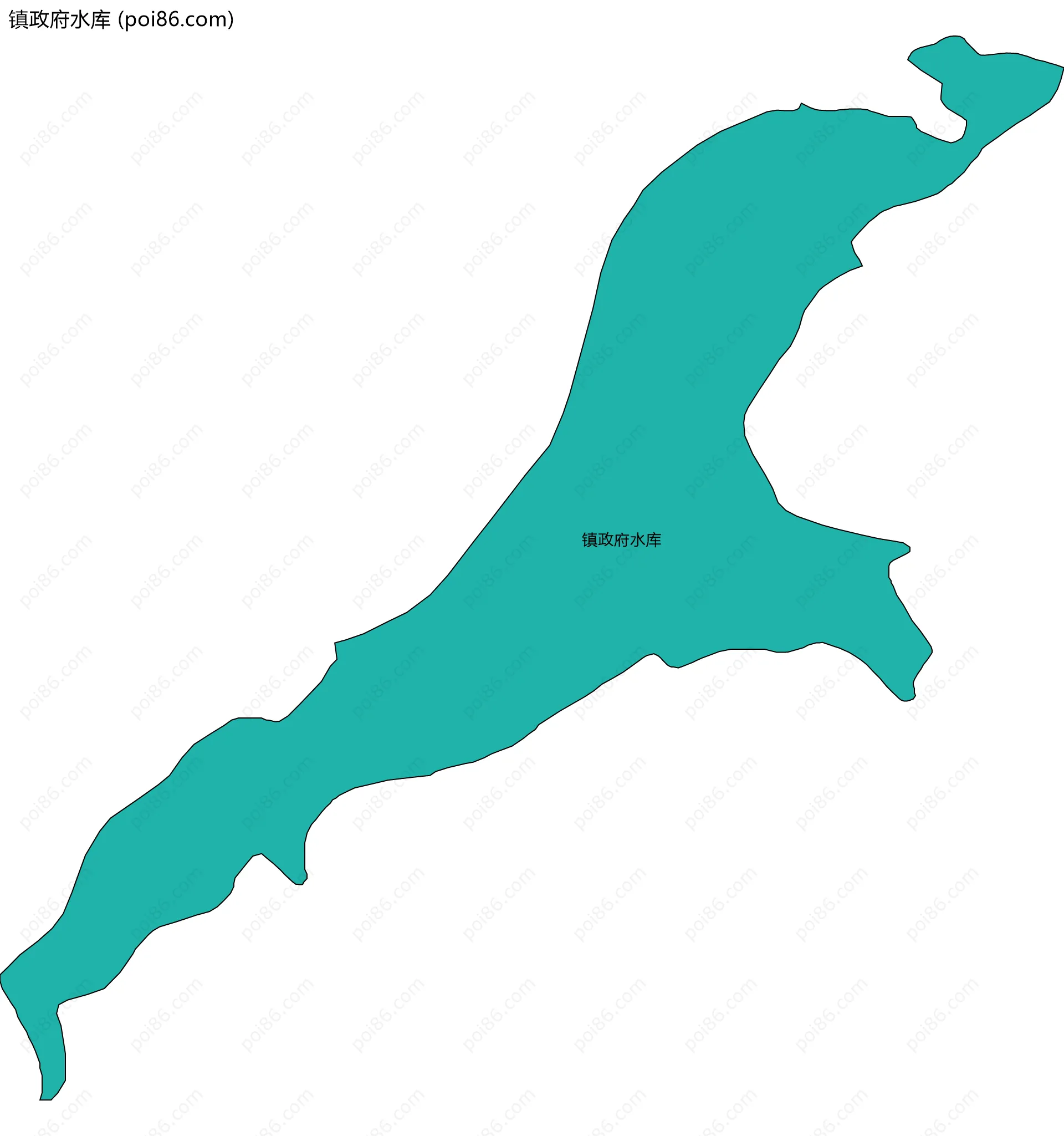 镇政府水库边界地图