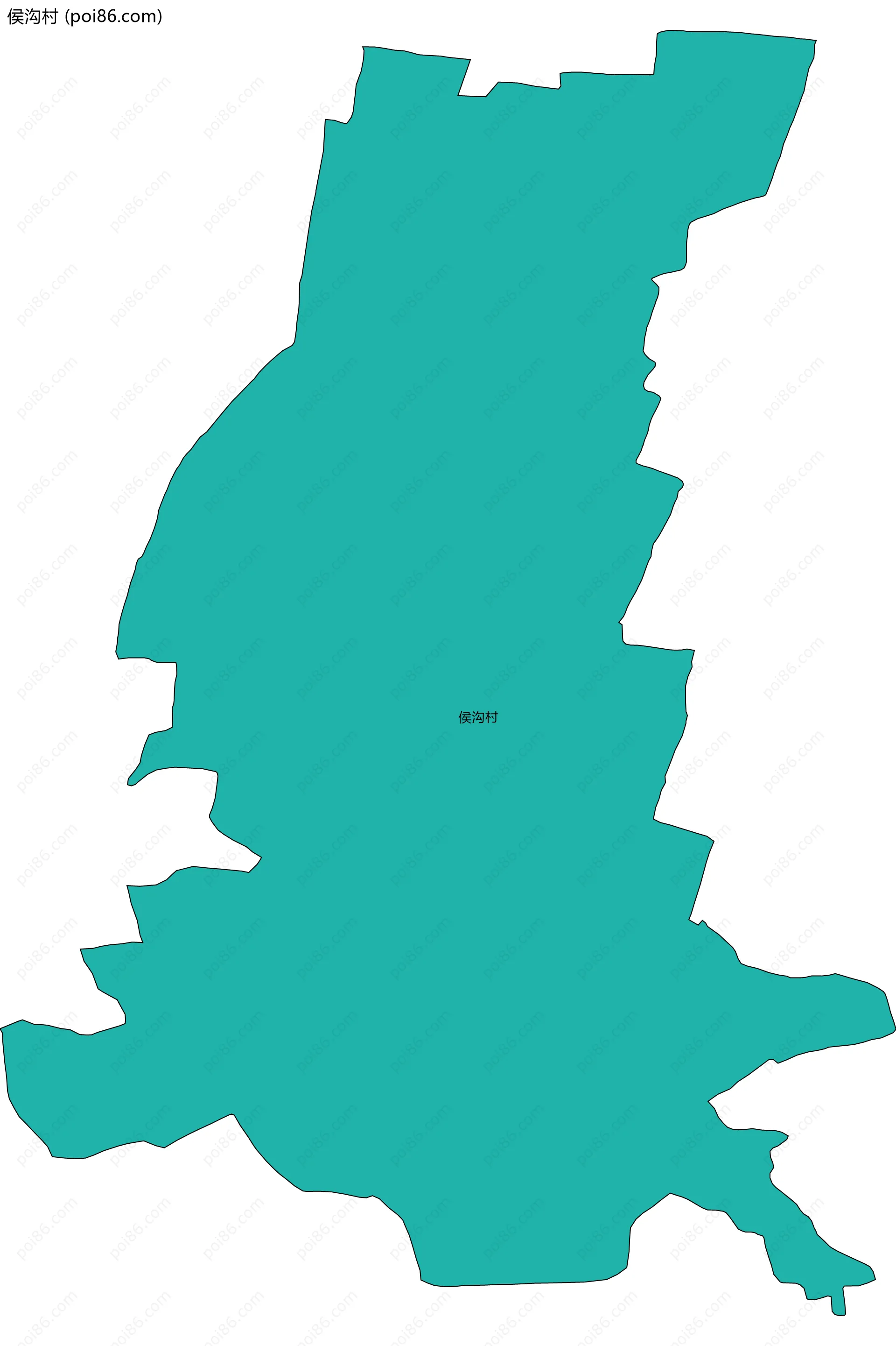 侯沟村边界地图