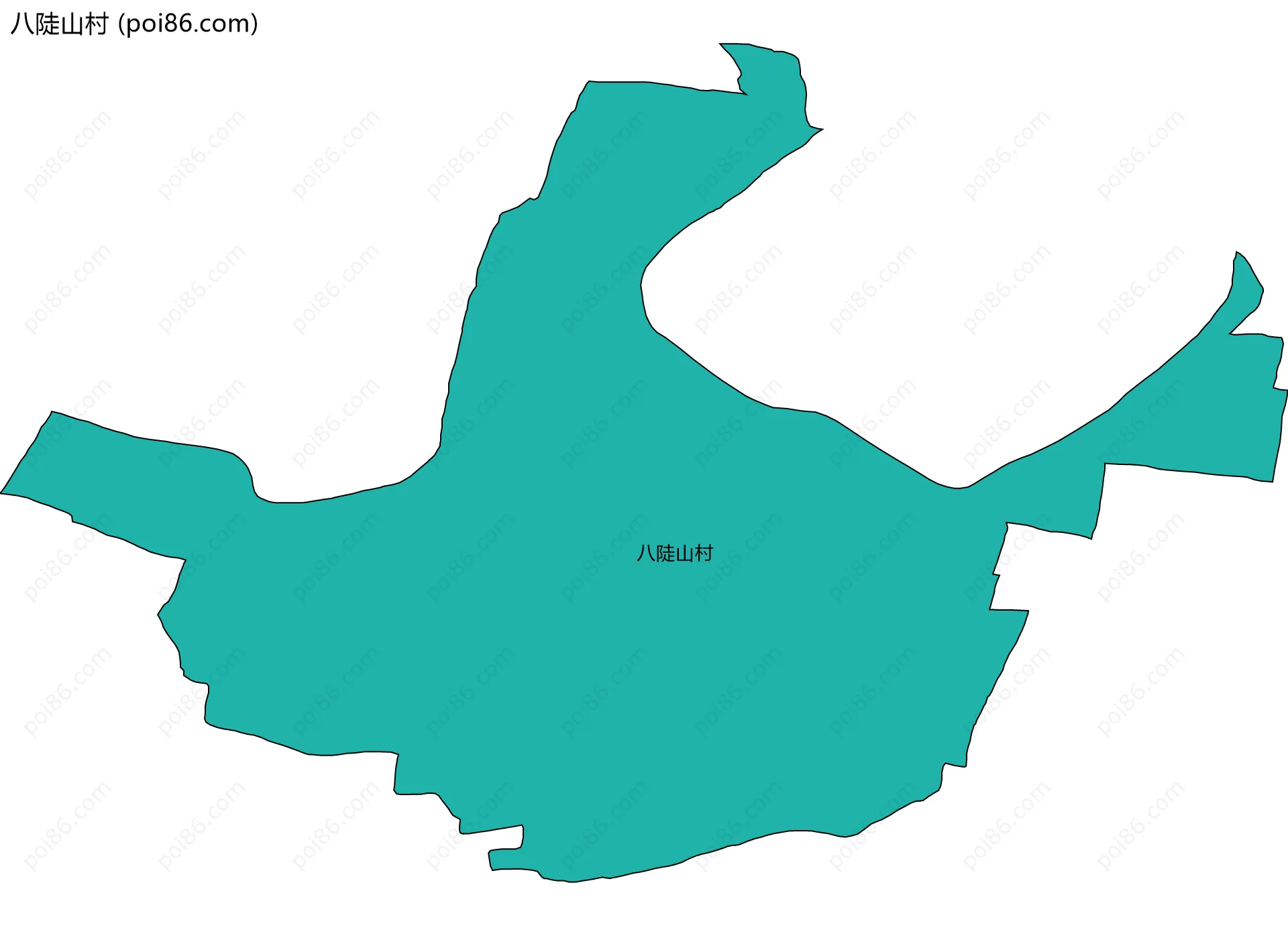 八陡山村边界地图