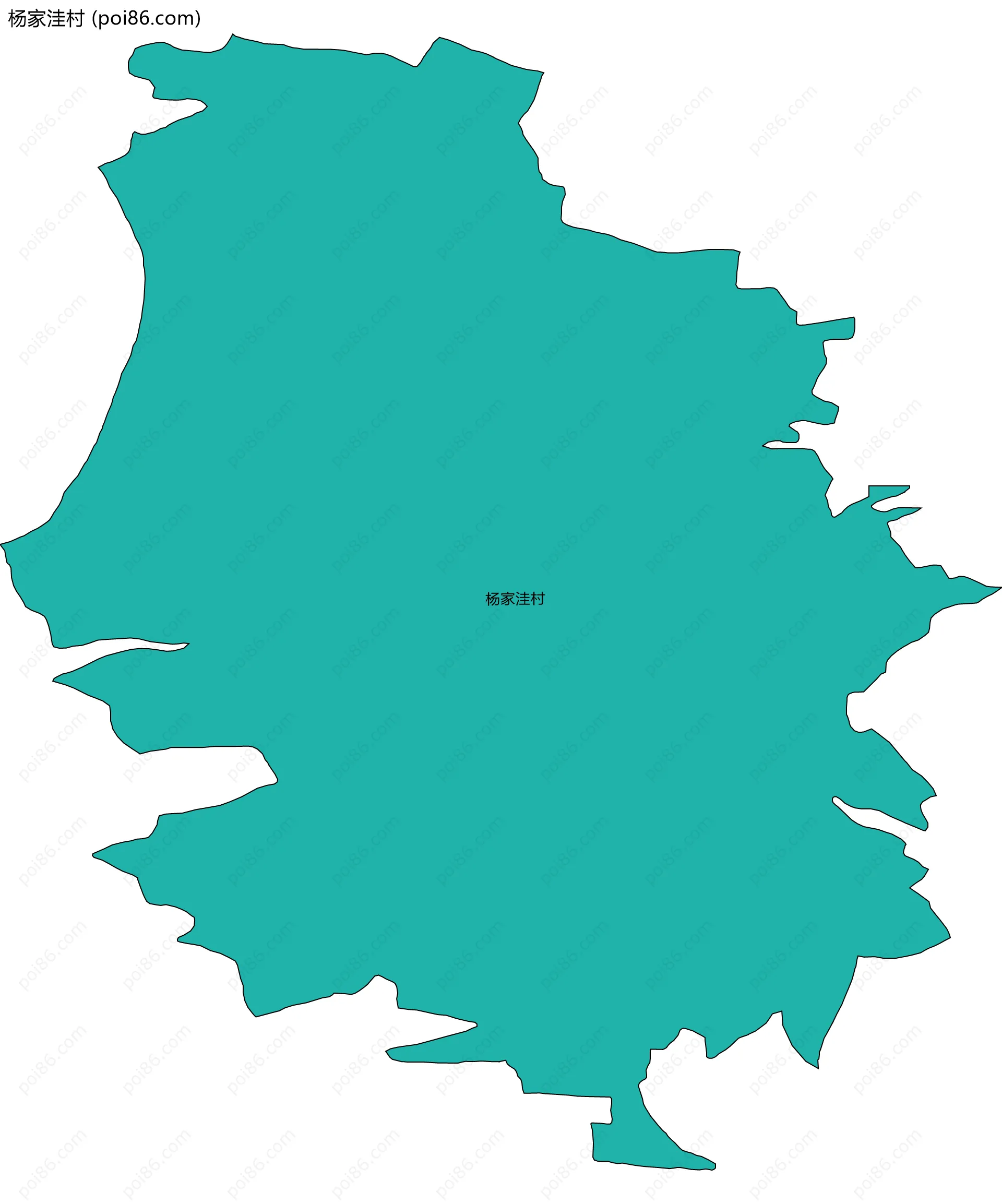 杨家洼村边界地图