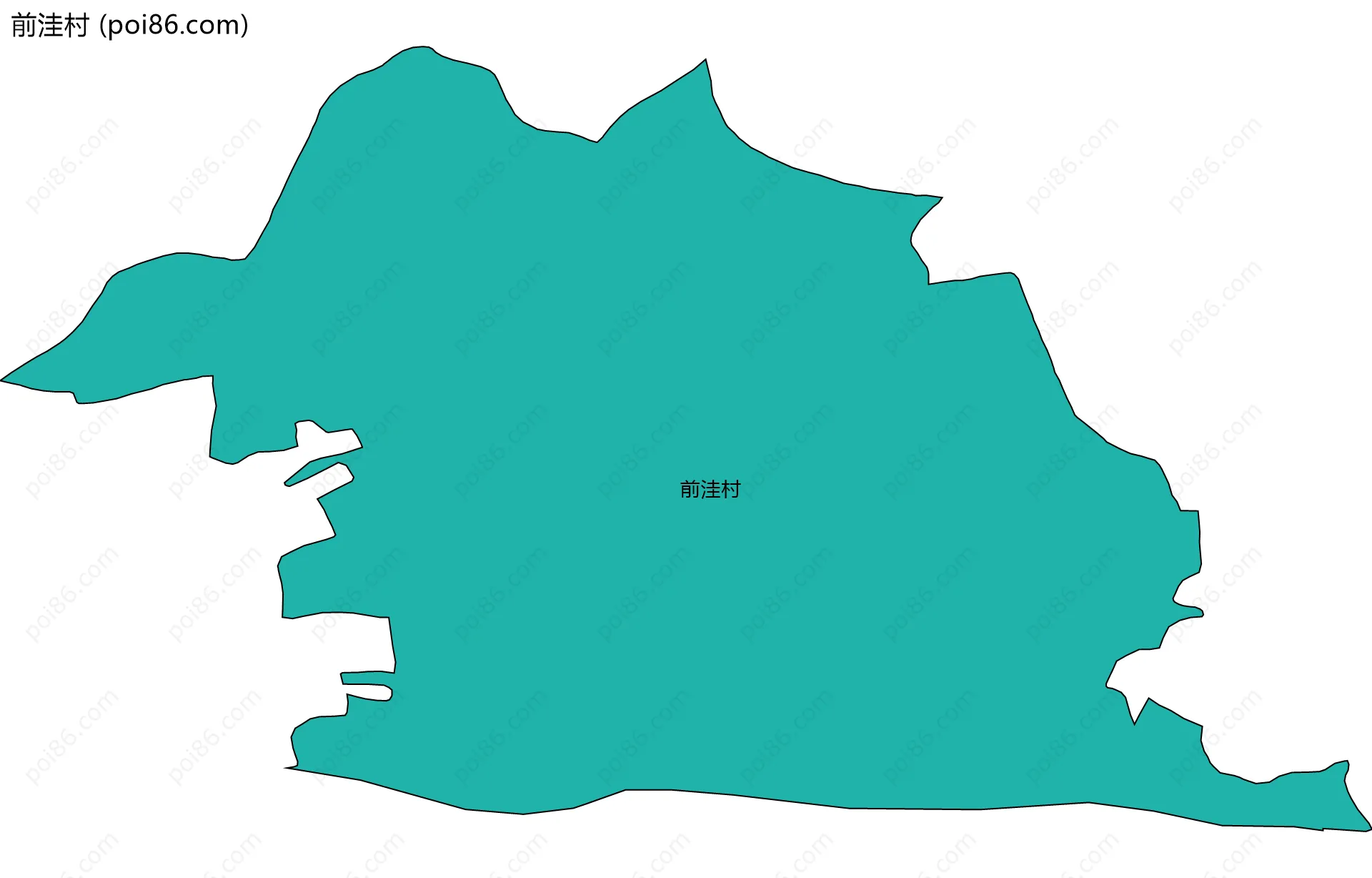 前洼村边界地图