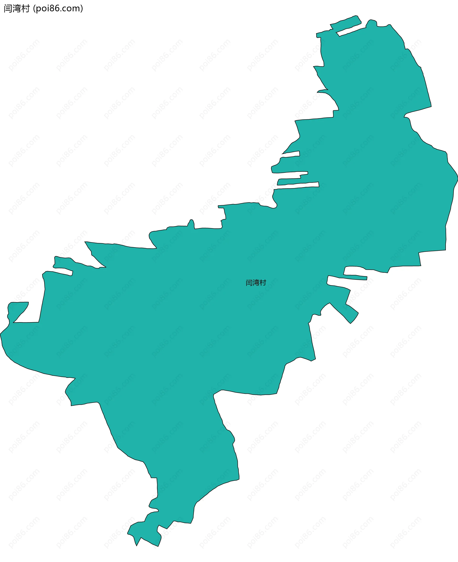 闫湾村边界地图
