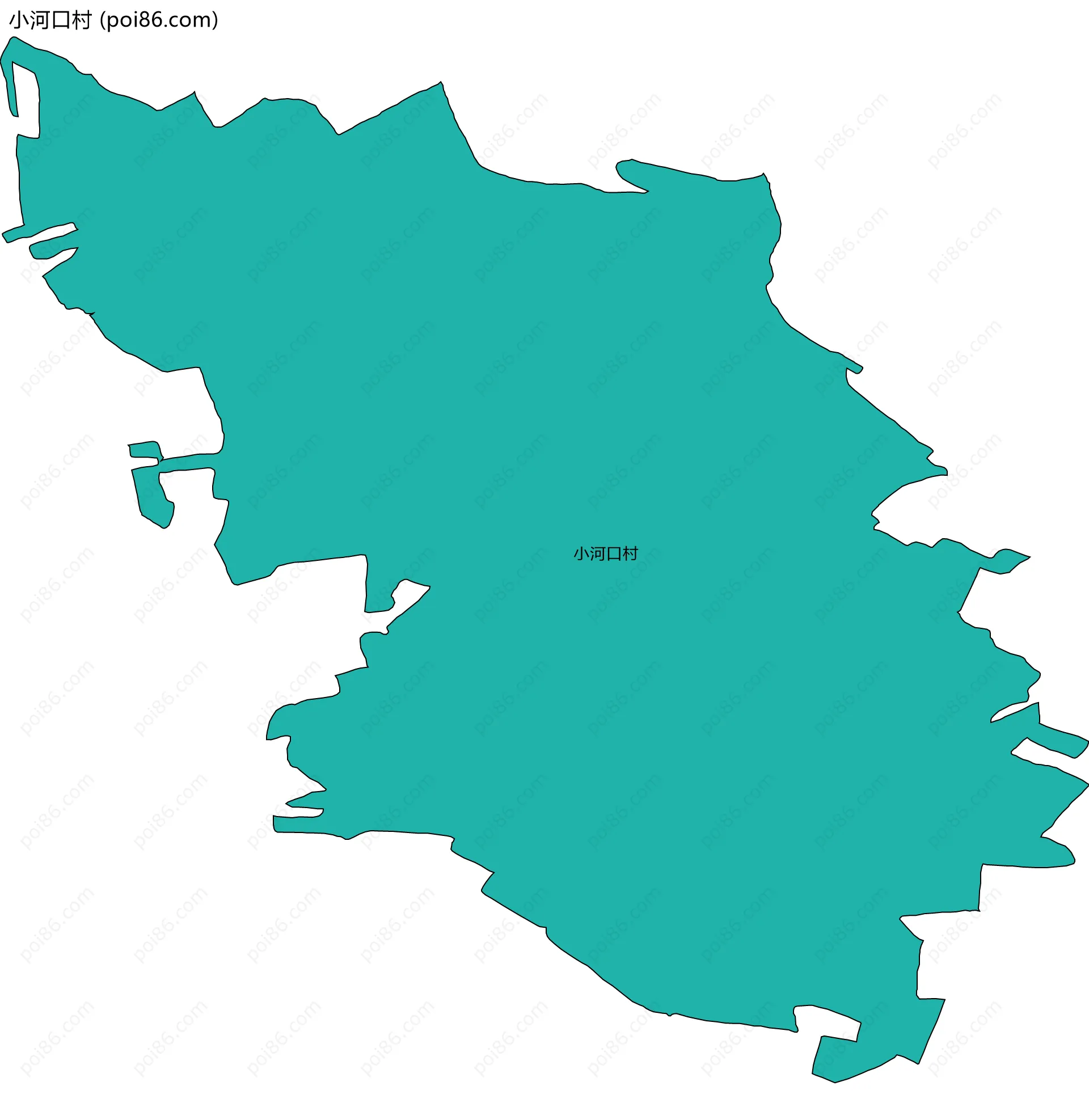 小河口村边界地图