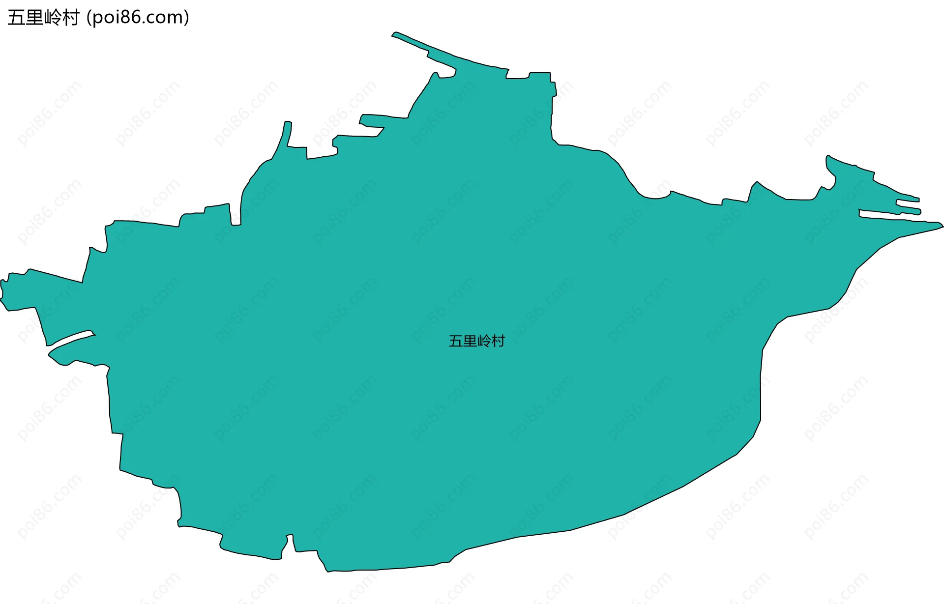 五里岭村边界地图