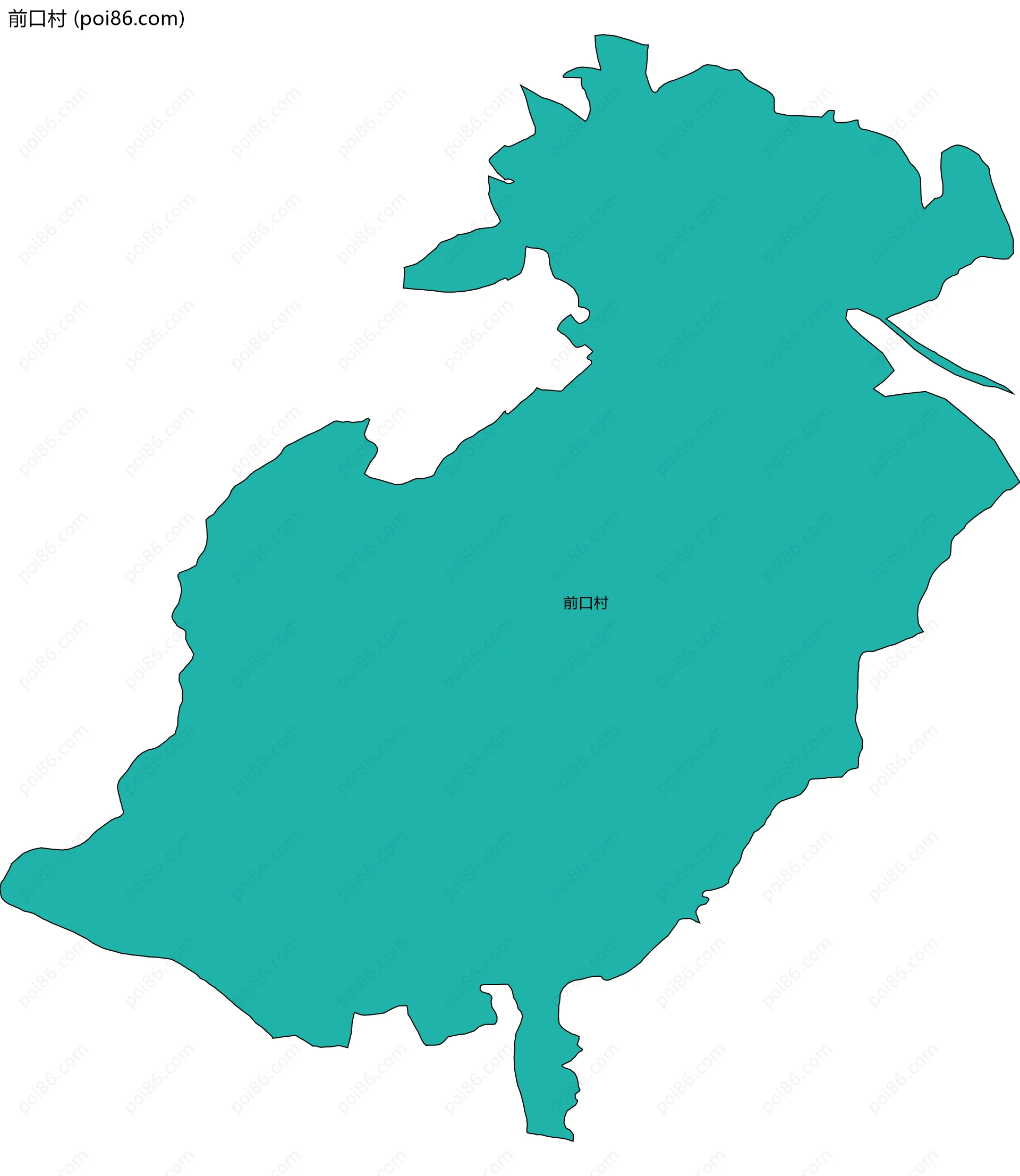 前口村边界地图