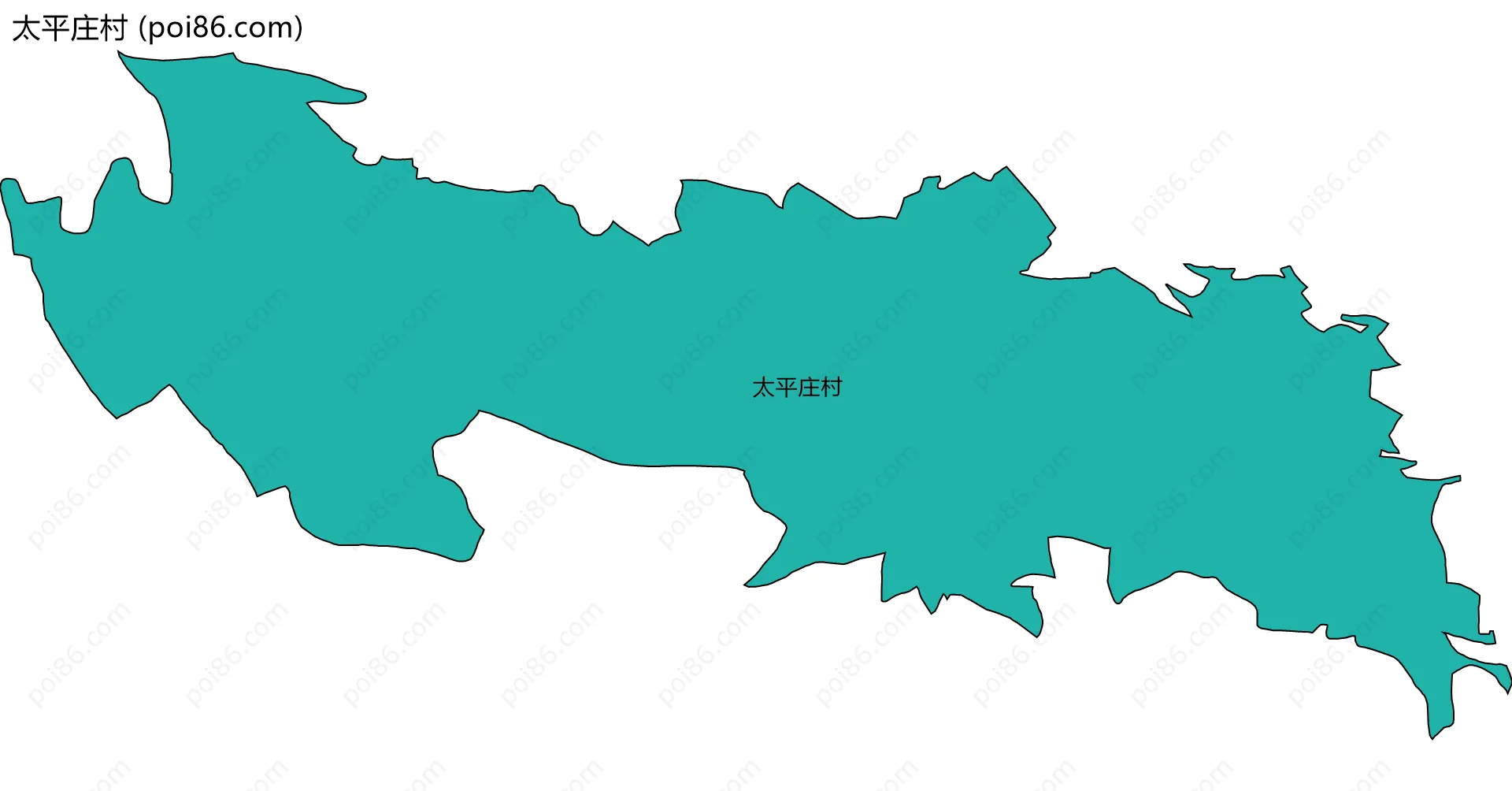 太平庄村边界地图