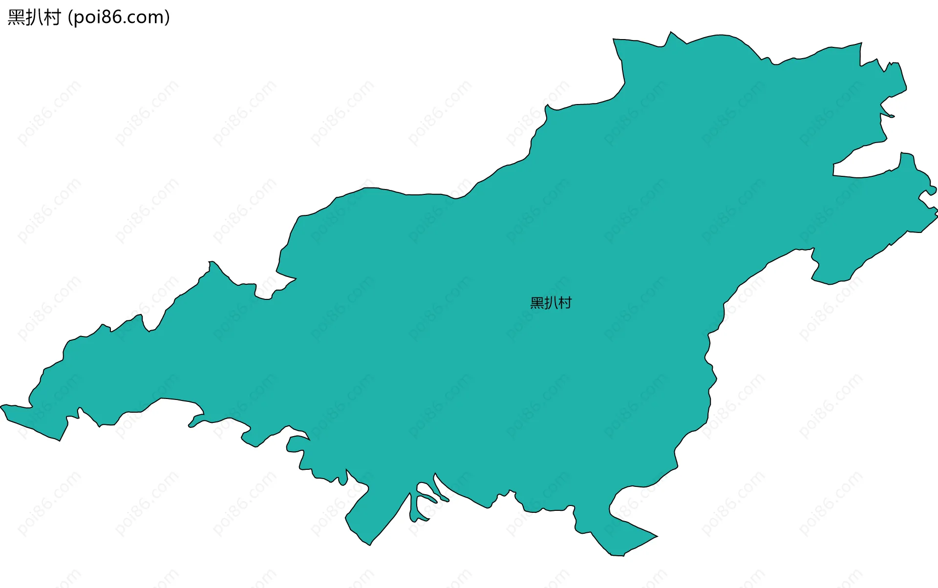 黑扒村边界地图