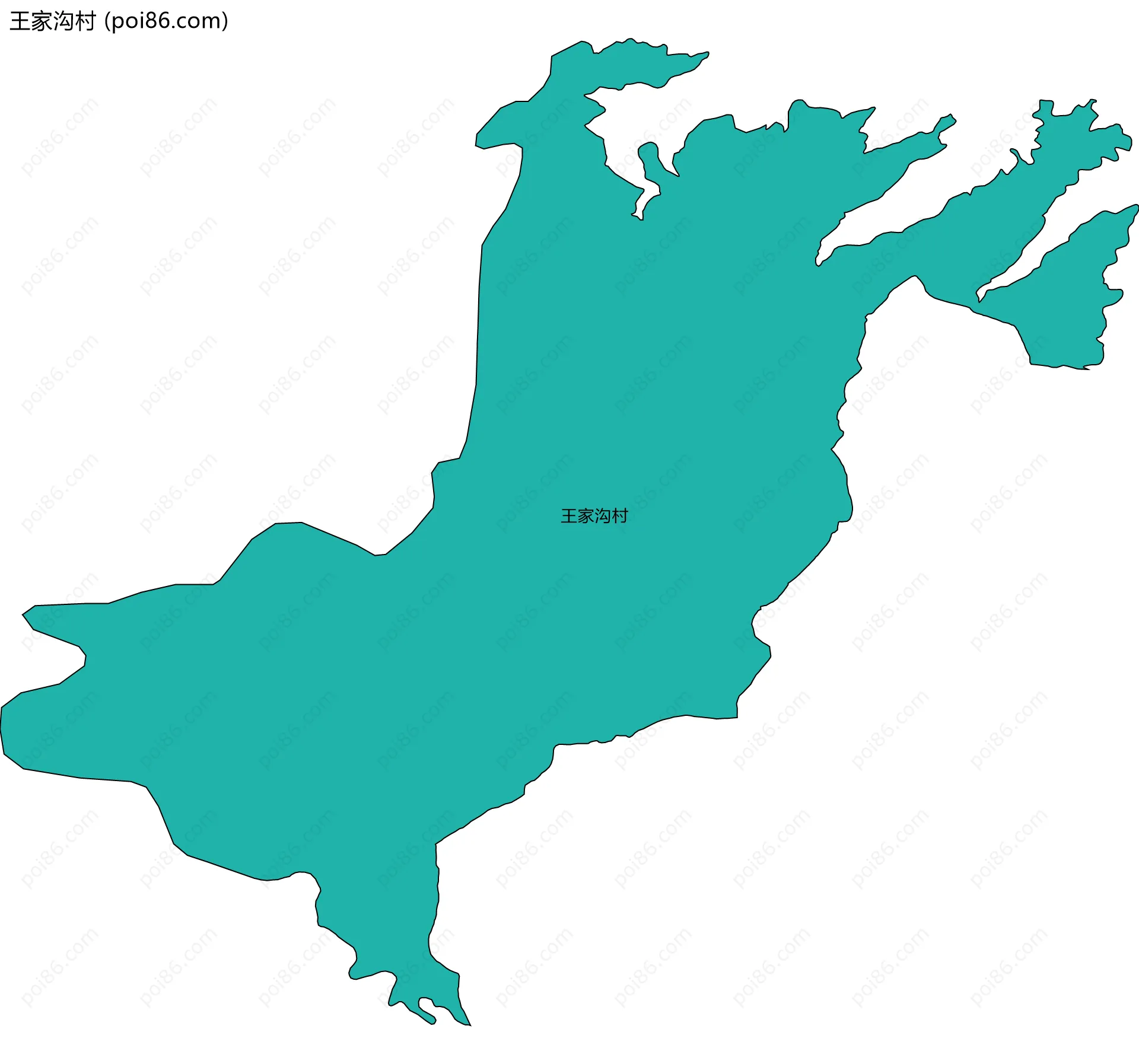 王家沟村边界地图