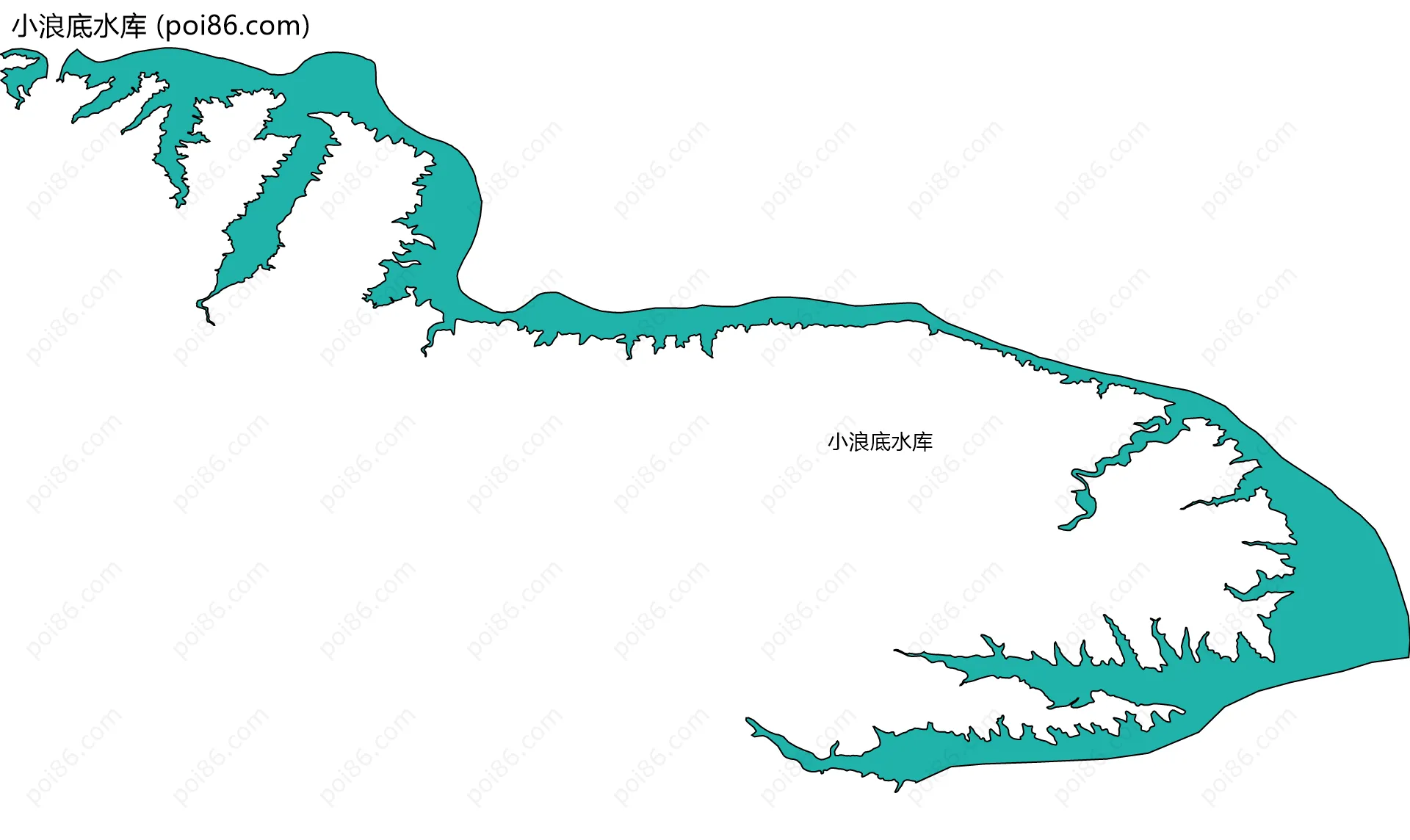 小浪底水库边界地图