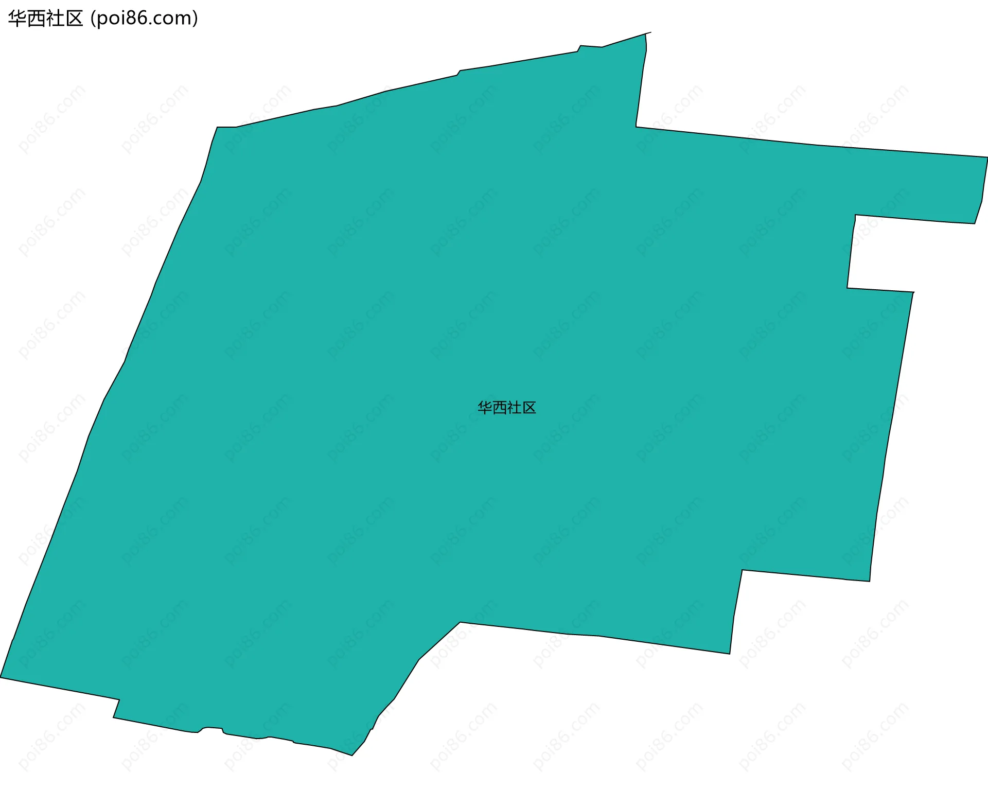 华西社区边界地图