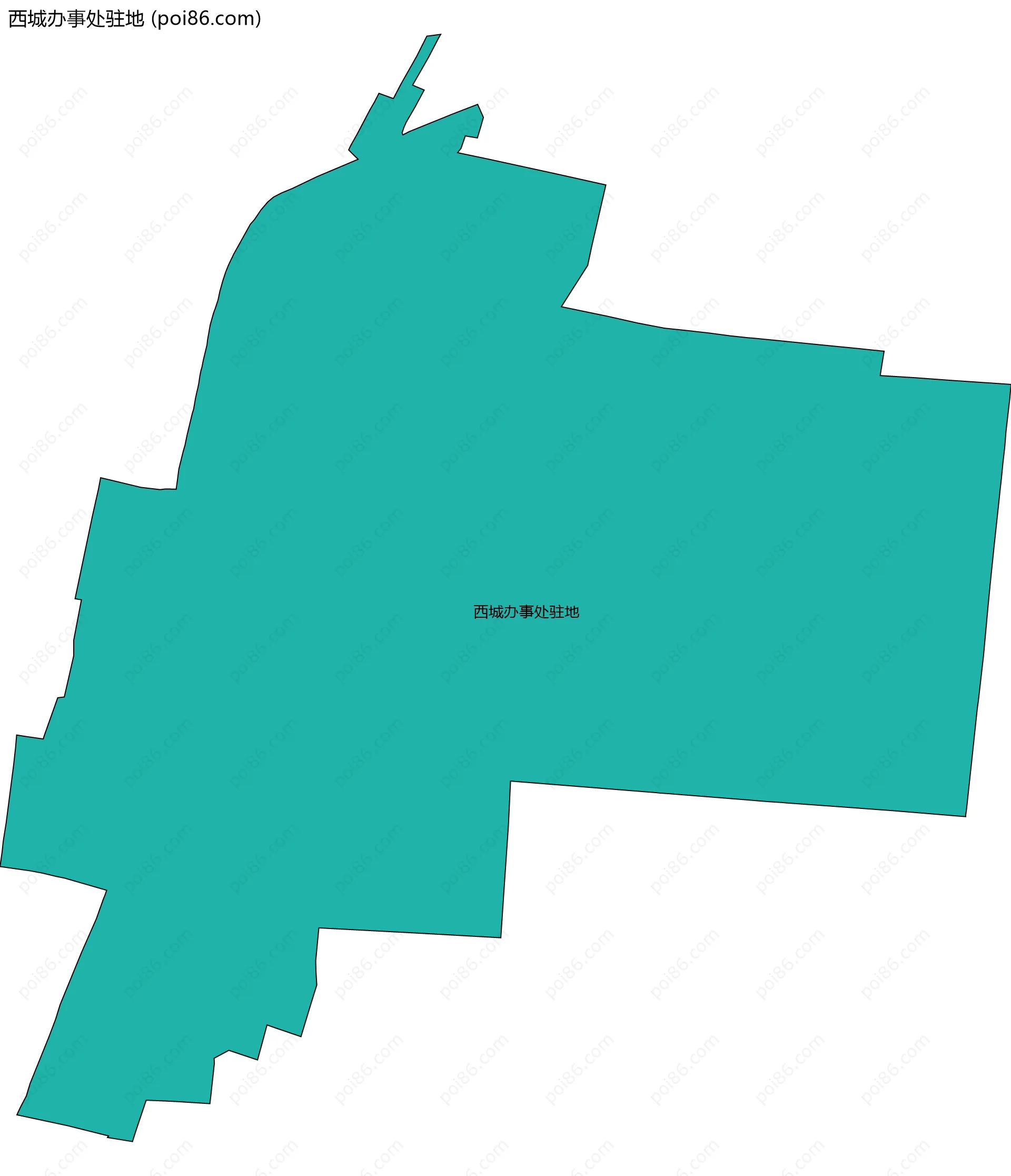西城办事处驻地边界地图