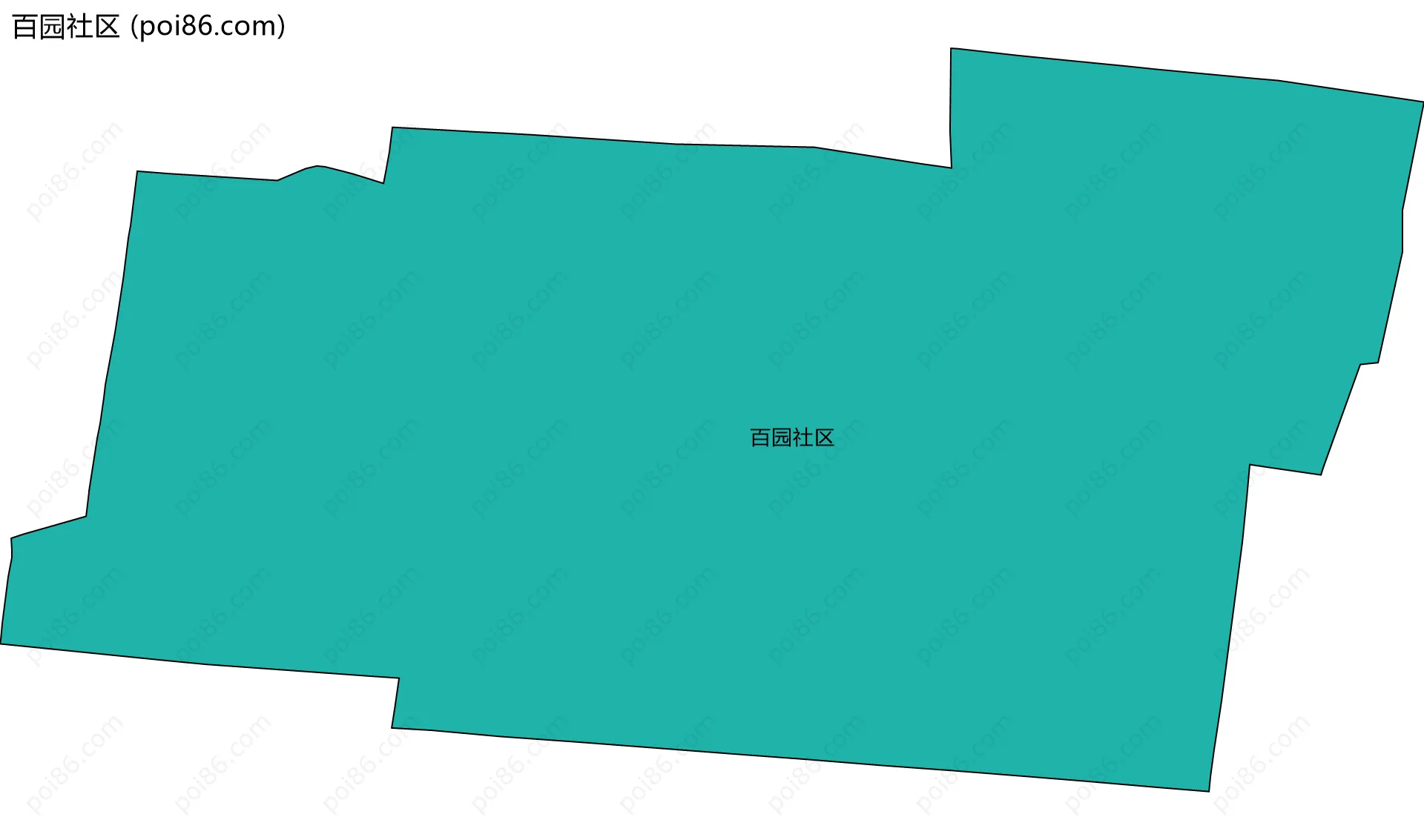百园社区边界地图