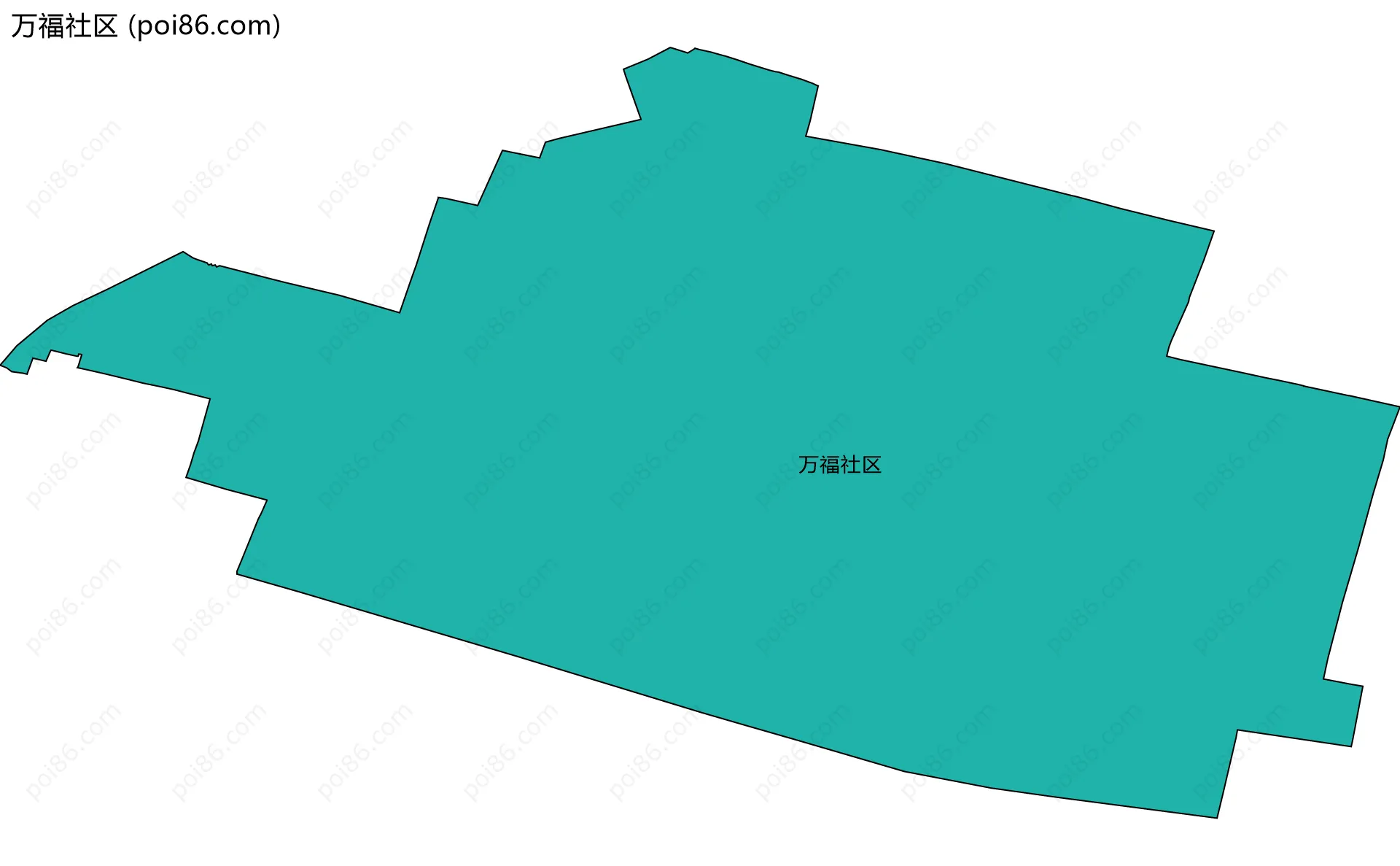 万福社区边界地图