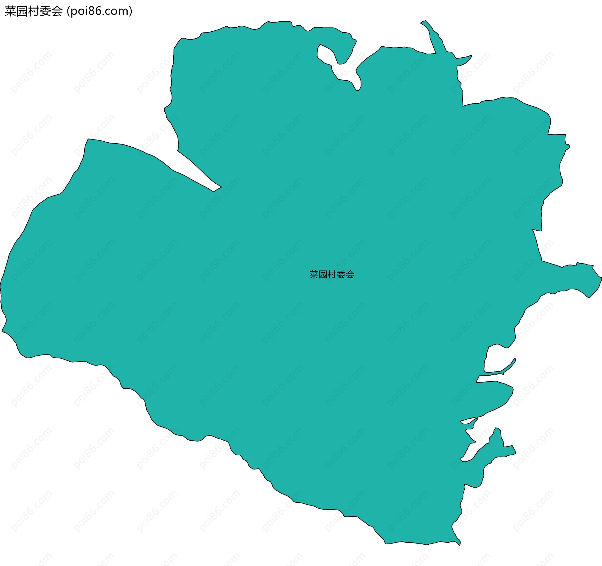 菜园村委会边界地图