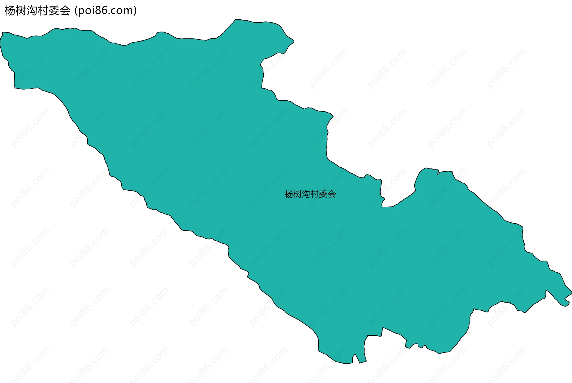 杨树沟村委会边界地图