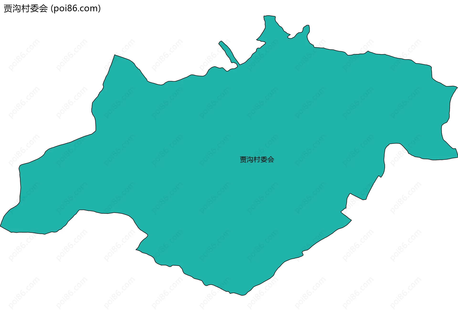 贾沟村委会边界地图