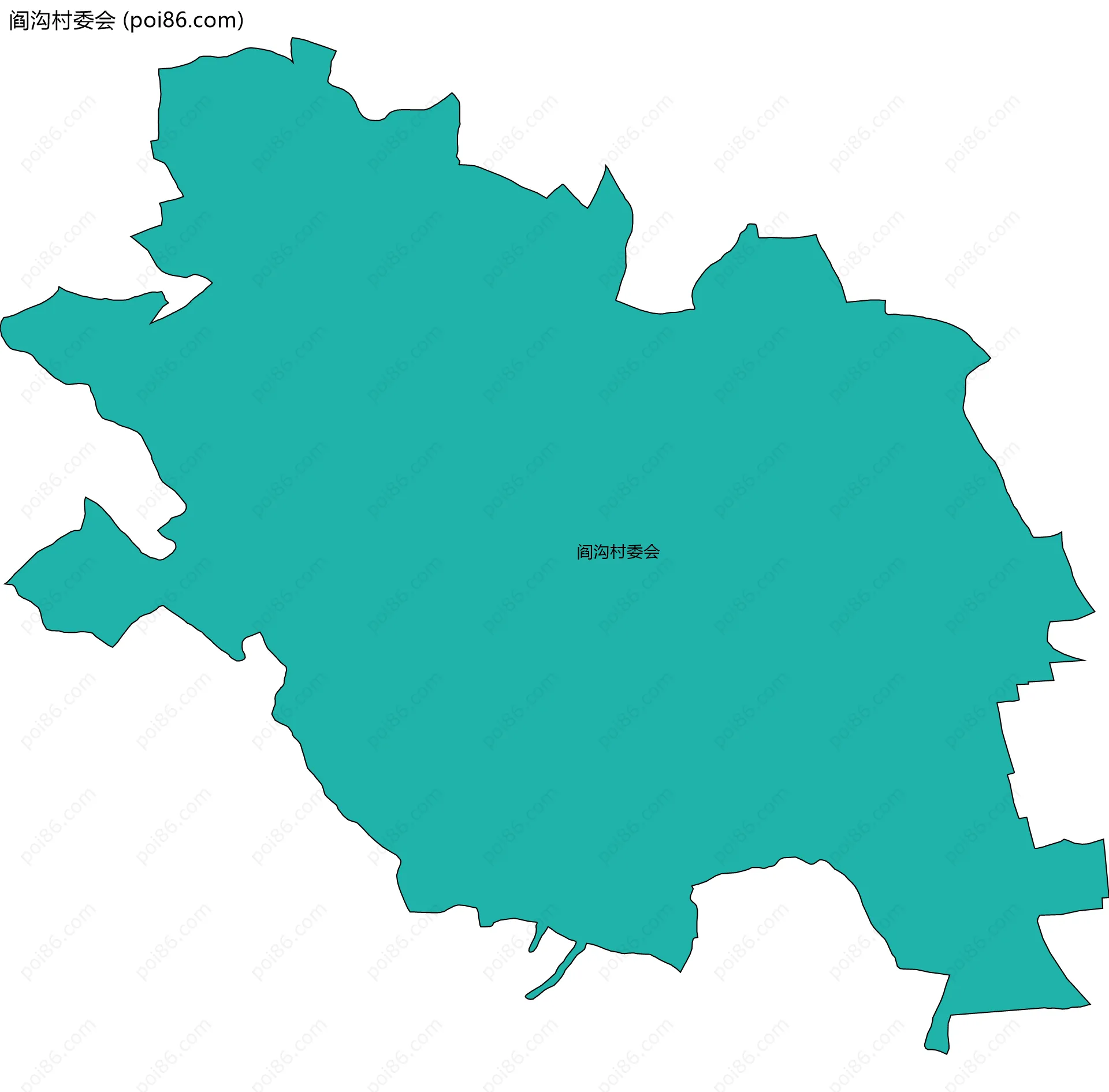 阎沟村委会边界地图