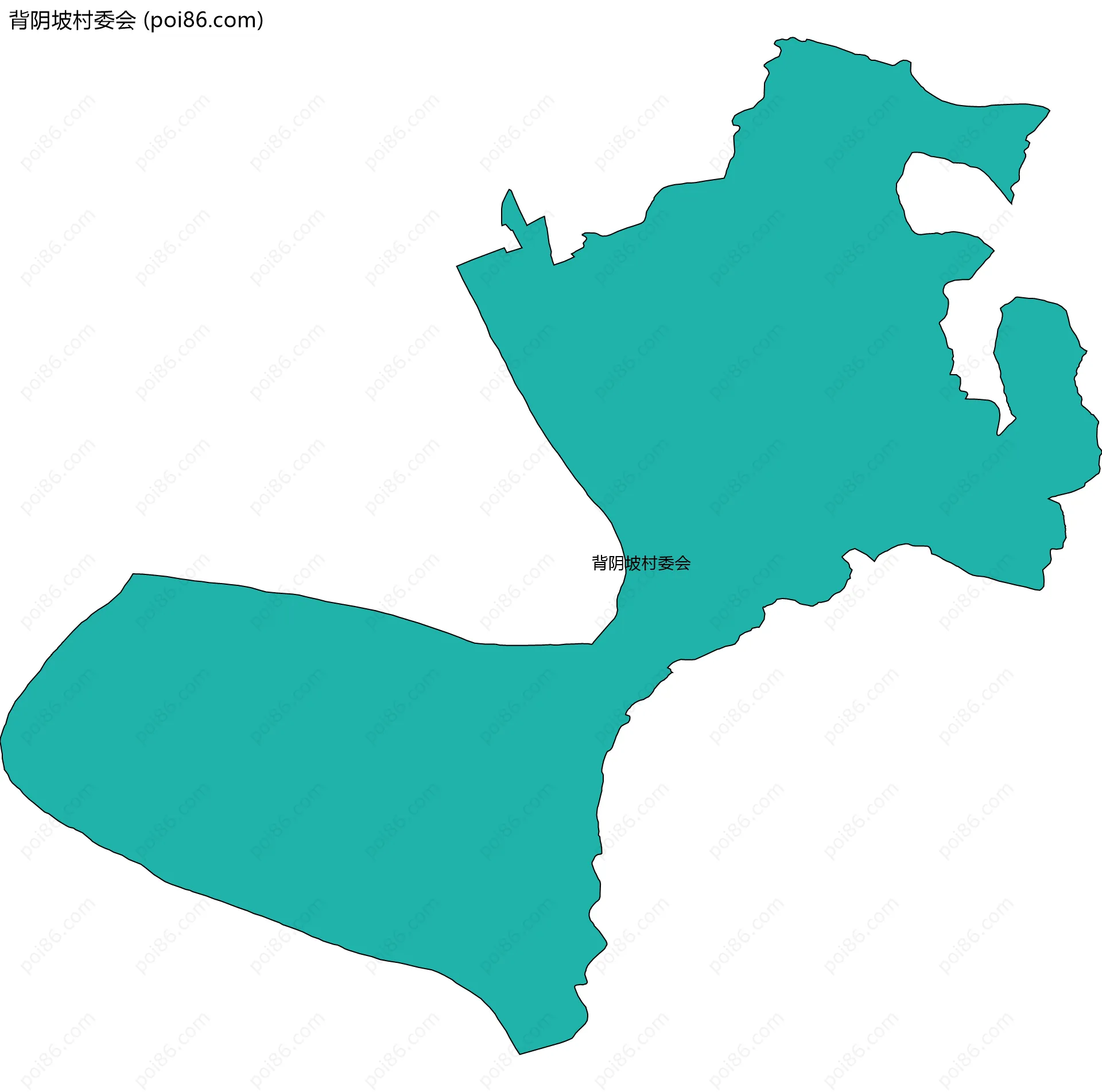 背阴坡村委会边界地图