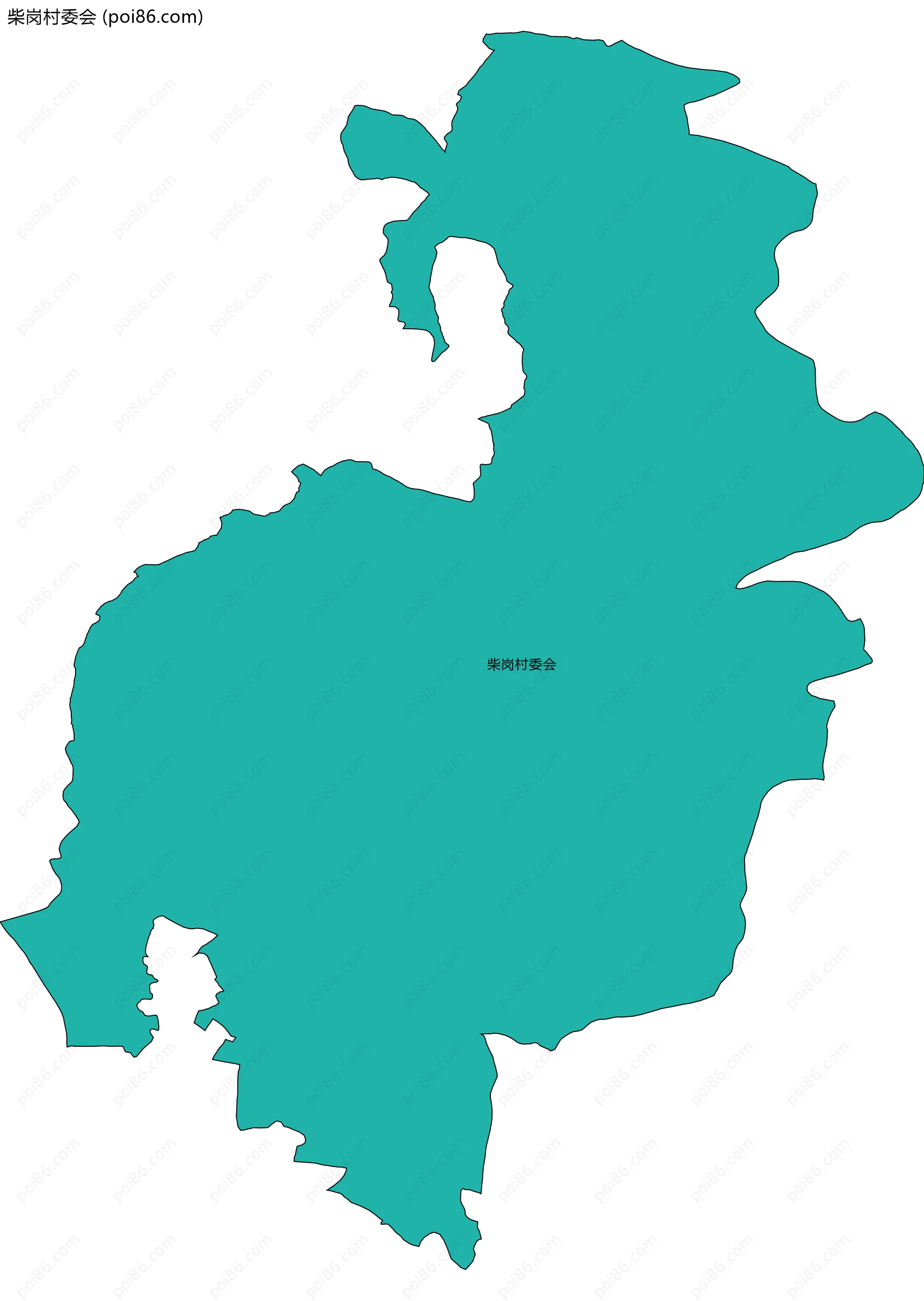 柴岗村委会边界地图